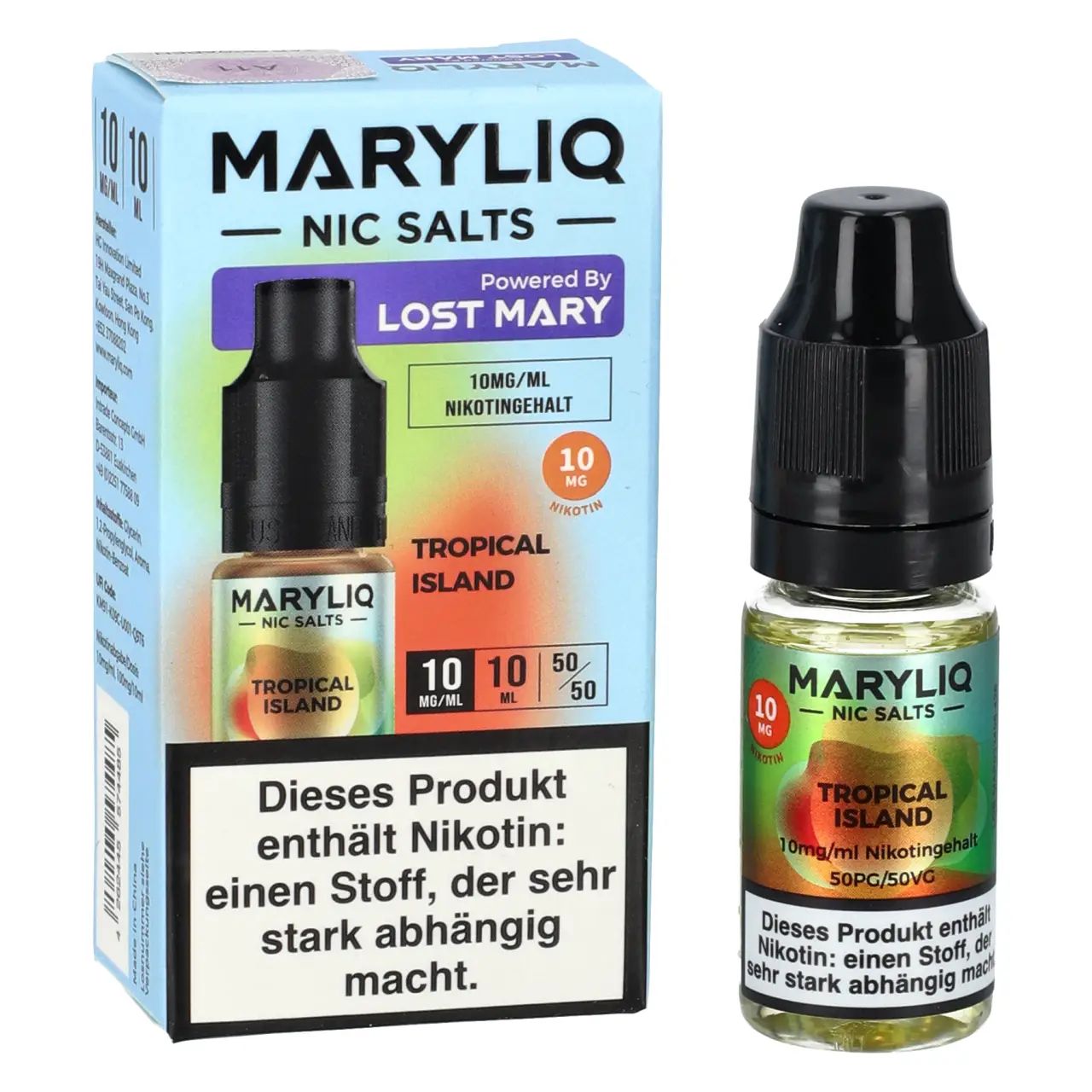 Maryliq Mango Kokosnuss Ananas (Tropical Island) Nikotinsalz Liquid, 10ml Maryliq Tropical Island Nikotinsalz Liquid 10ml