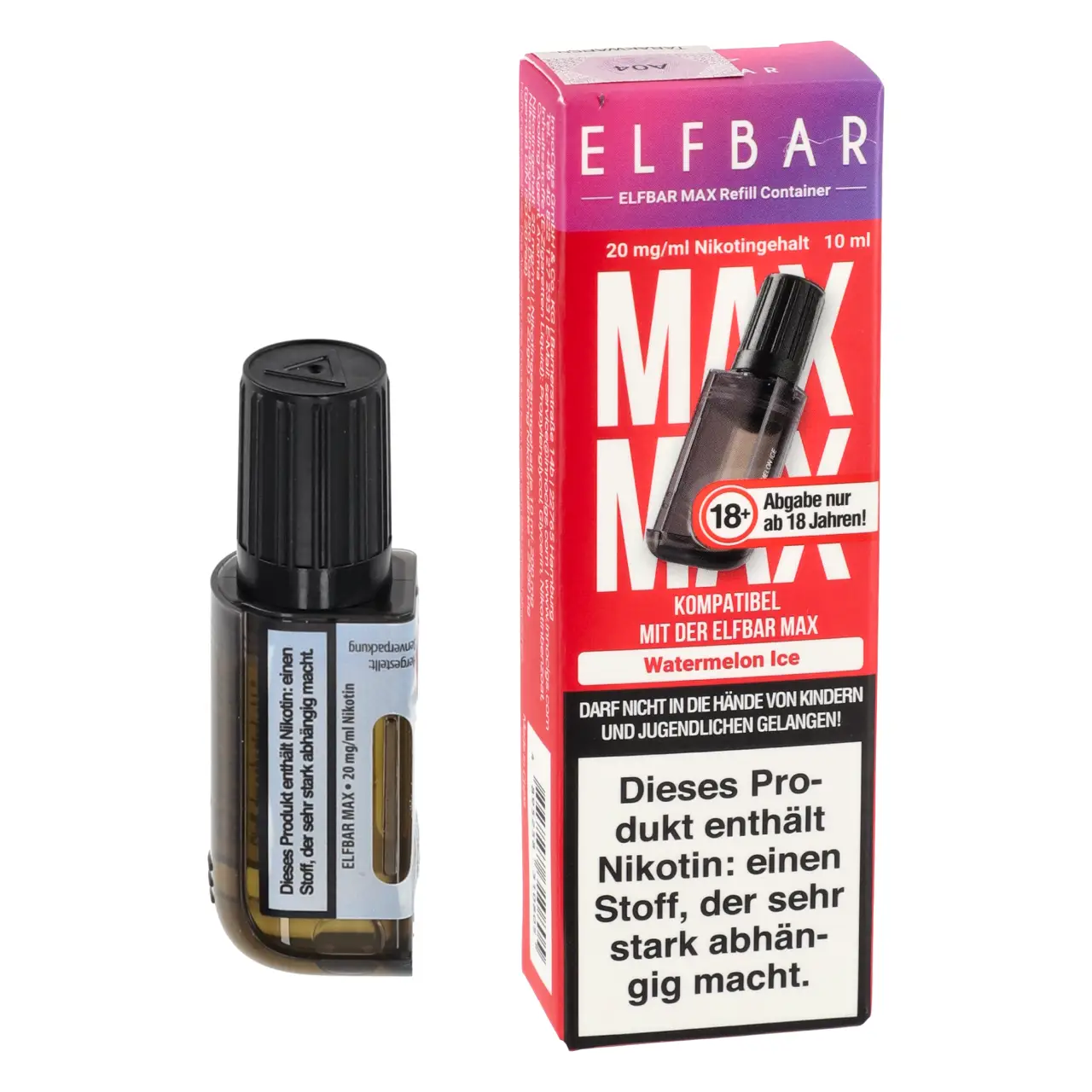 Elfbar MAX Watermelon Ice - kühle Wassermelone - Refill Container mit 10ml Liquid Elfbar MAX Watermelon Ice Liquid Refill Container