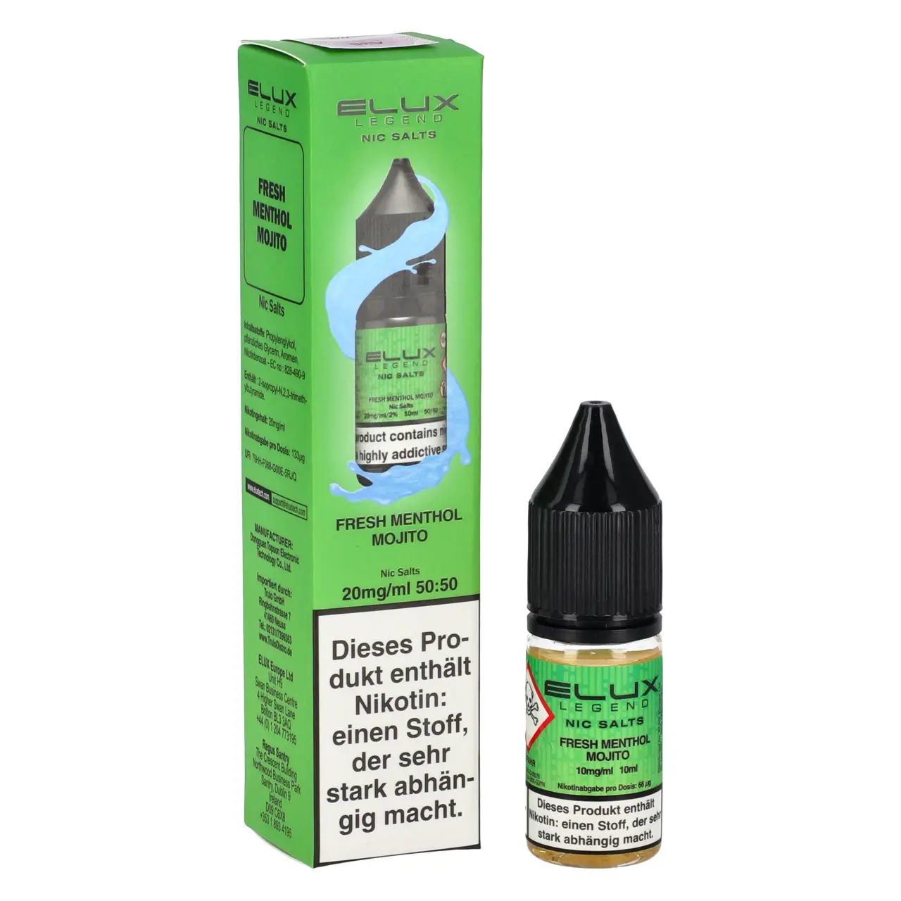 Elux Legend Mojito Menthol (Fresh Menthol Mojito) Nikotinsalz Liquid, 10ml Elux Legend Fresh Menthol Mojito - Nikotinsalz Liquid 10ml