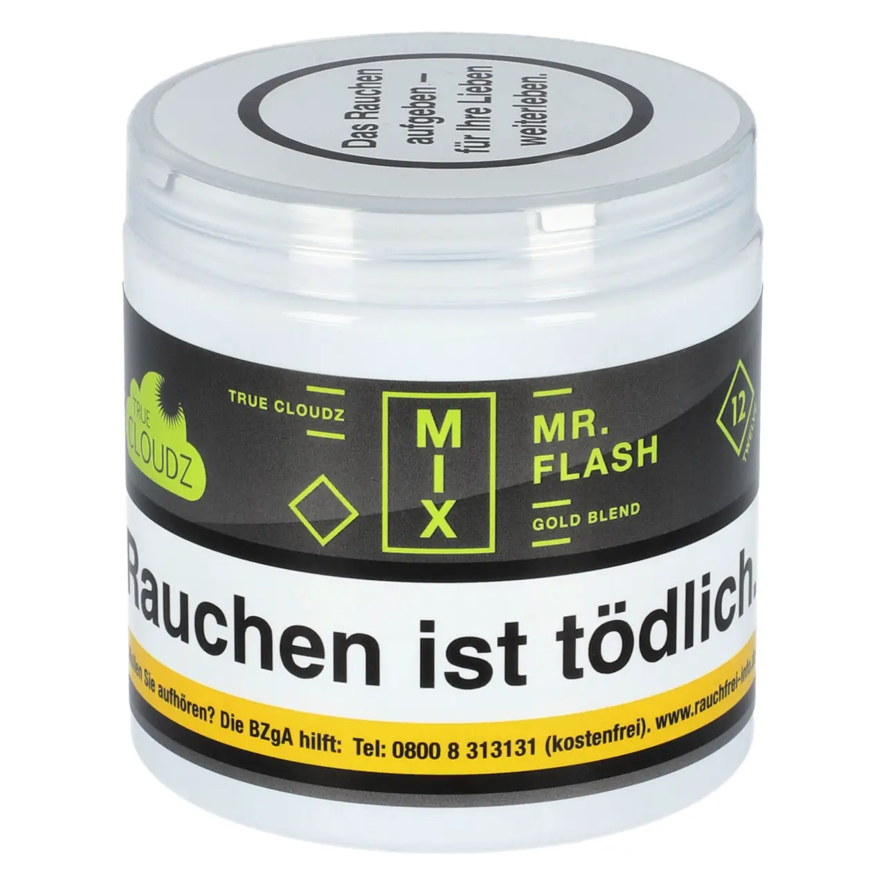 True Cloudz Mix Zitronenkuchen Amaretto (Mr. Flash / Twelve) Pfeifentabak, 75g True Cloudz Mix Pfeifentabak Mr. Flash - Zitronenkuchen Amaretto - 75g