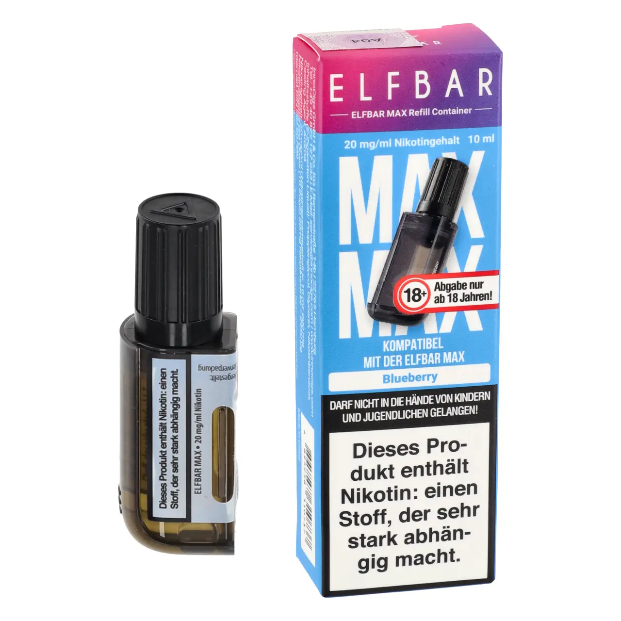 Elfbar MAX Blueberry - Blaubeere - Refill Container mit 10ml Liquid Elfbar MAX Blueberry Liquid Refill Container