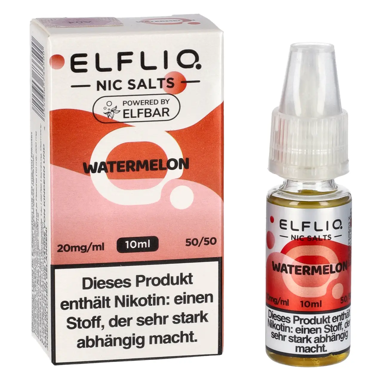 Watermelon - Elfliq by Elfbar Nikotinsalz Liquid für Mehrweg Vape - 10ml