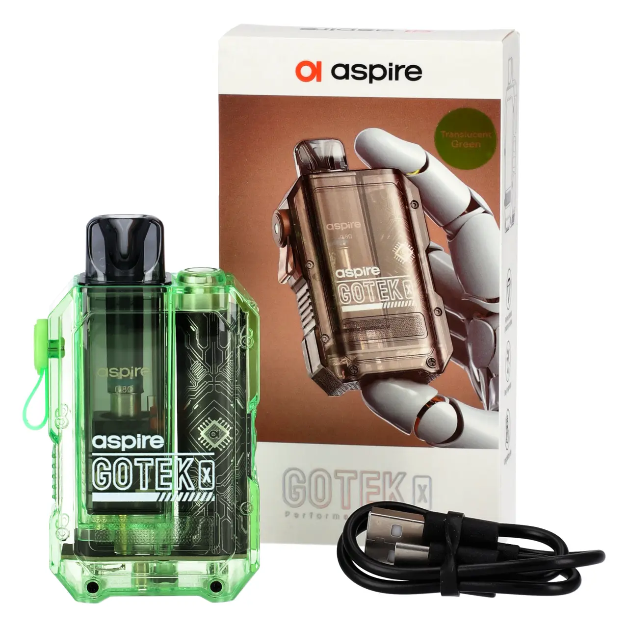 Aspire Gotek X E-Zigaretten Set in Transparent Green