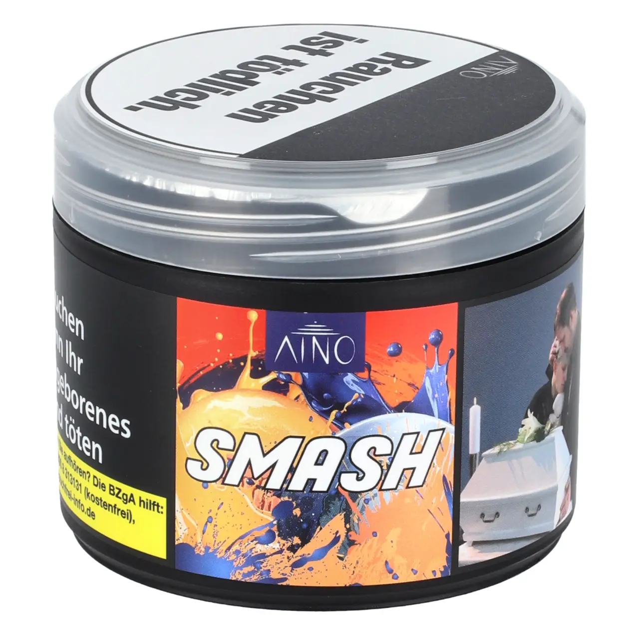 Aino Pfirsich Blaubeere (Smash) Shisha Tabak, 200g Aino Shisha Tabak Smash in der 200g Dose