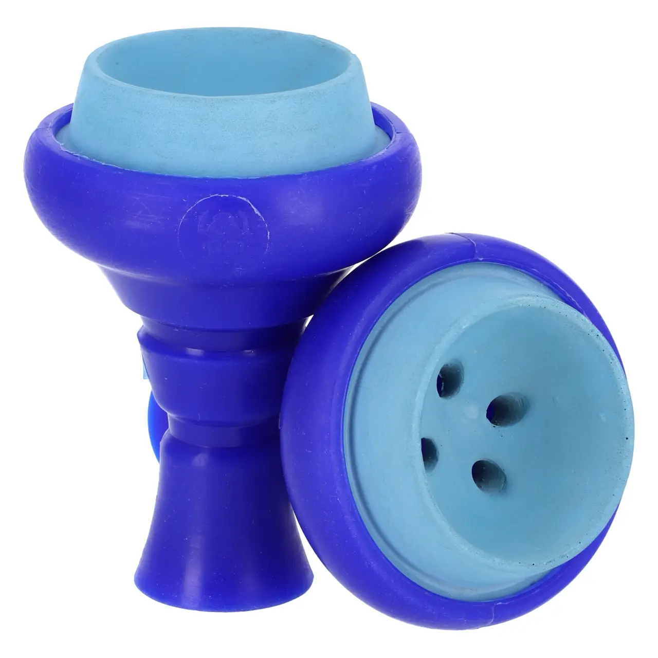 Silikon Tabakkopf Hydra Mehrloch, Blau Kaya Silikon Tabakkopf Hydra Blau von Vorne