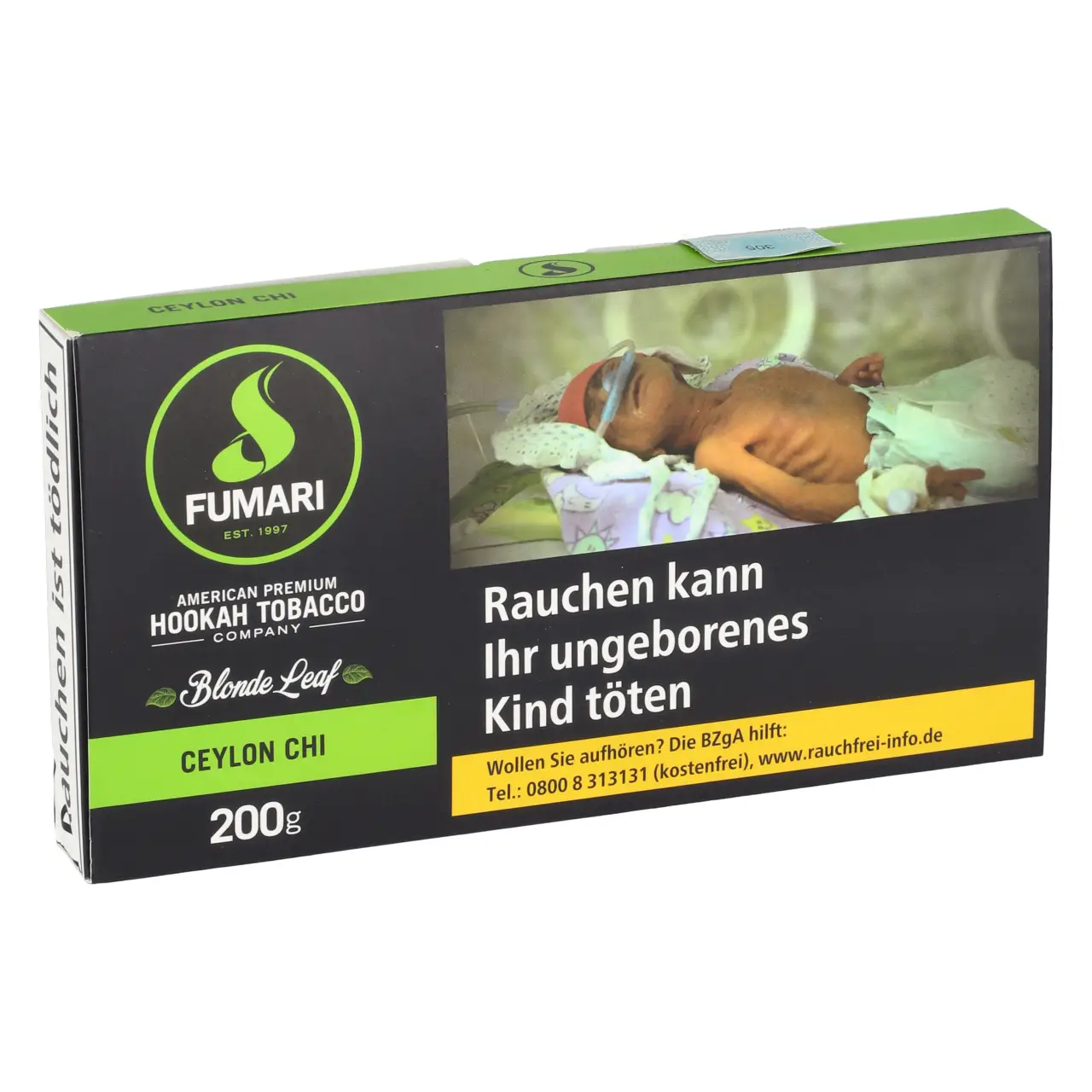 Fumari Tabak Ceylon Chi - Schwarztee mit Gewürzen - Shisha Tabak 200g Fumari Ceylon Chi Tabak 200g