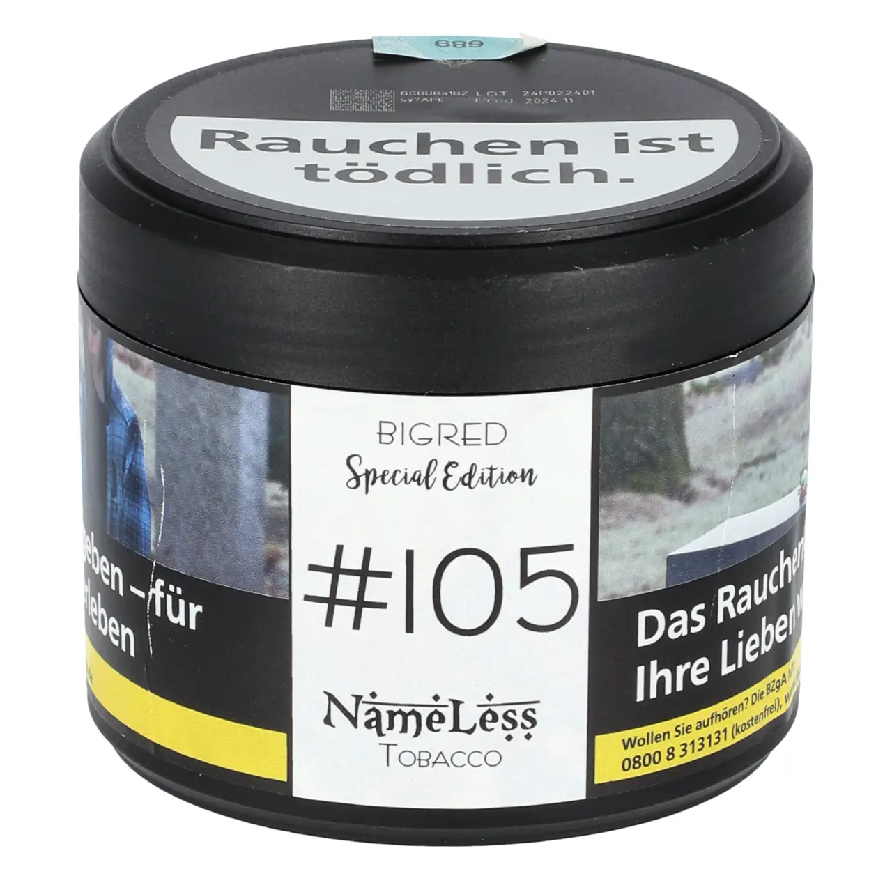 NameLess Kaugummi Zimt (Big Red #105) Shisha Tabak, 200g Big Red Shisha Tabak von NameLess in der 200g Dose