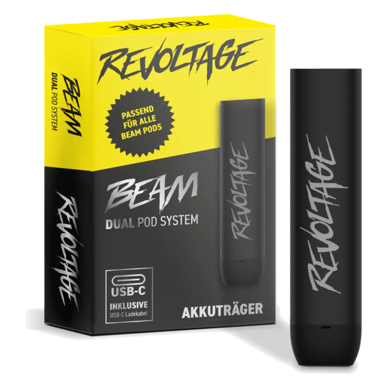 Revoltage Beam Akkuträger / Basisgerät für Beam Dual Pod System, 500mAh Revoltage Beam Dual Pod System Akkutraeger in Schwarz