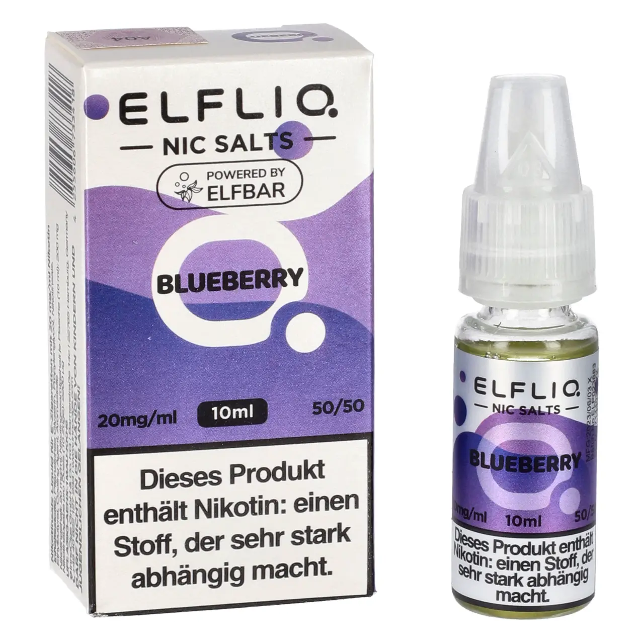 Blueberry - Elfliq by Elfbar Nikotinsalz Liquid für Mehrweg Vape - 10ml