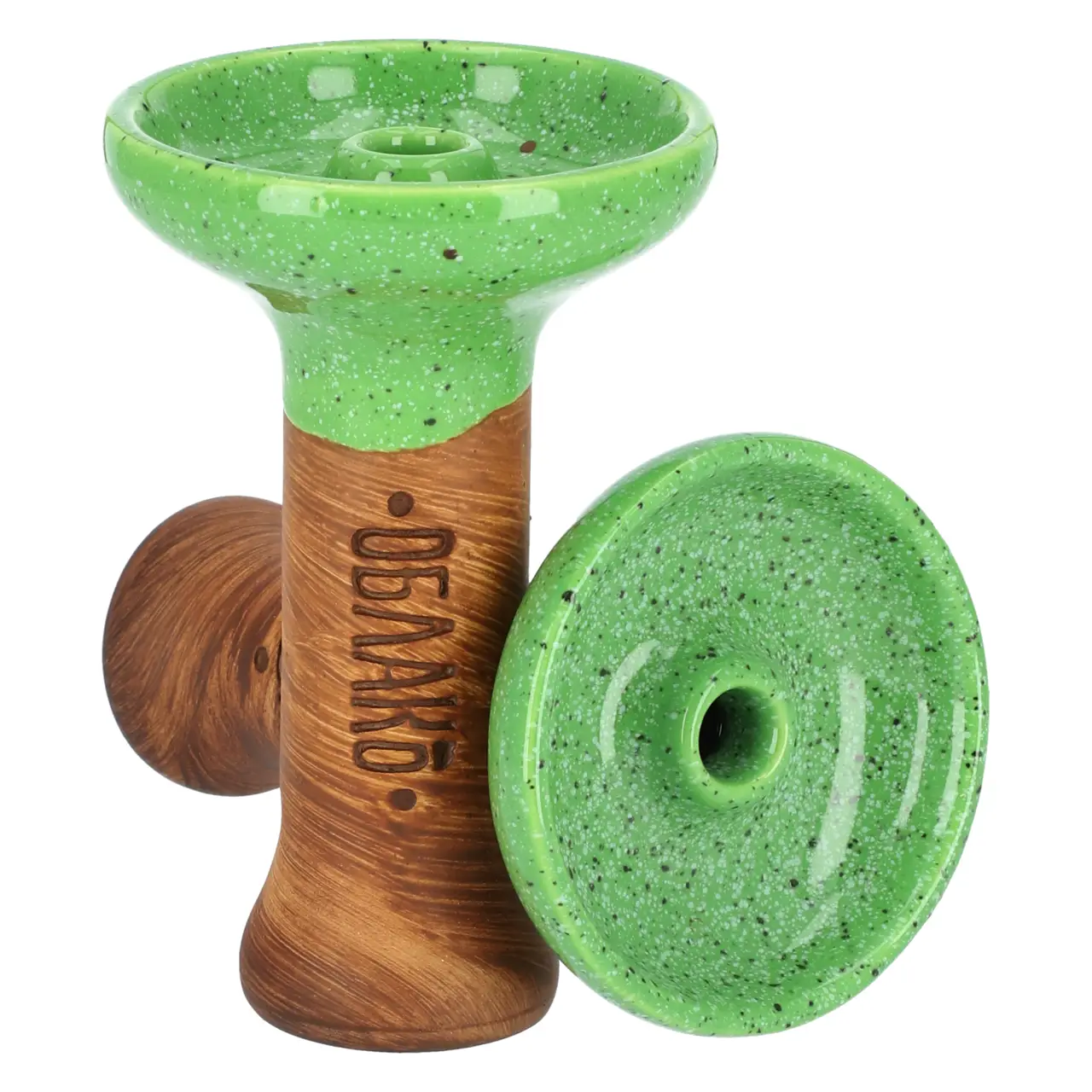 Oblako Phunnel M Glazed Kiwi Tabakkopf Einloch Oblako Phunnel M Glazed Kiwi von Vorne