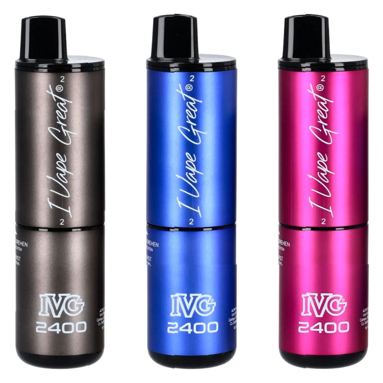 IVG 2400 Basisgerät, Pod-System für bis zu 4 verschiedene Geschmäcker IVG 2400 Basisgeräte - drei Varianten