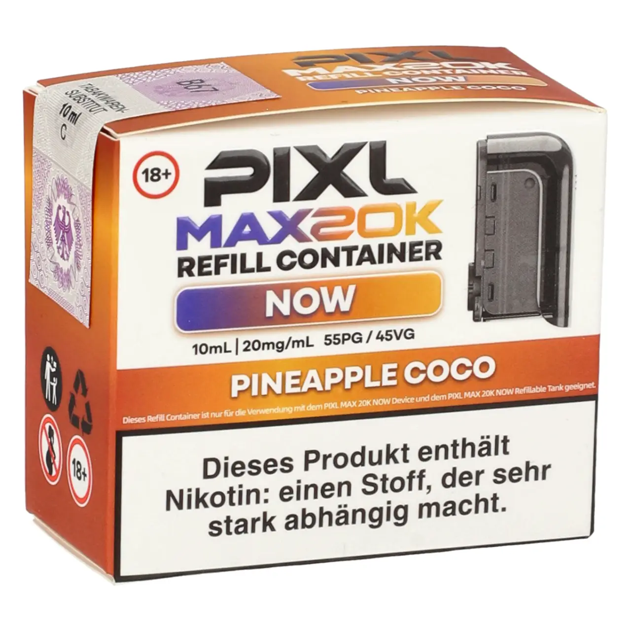Pixl Max 20K Now Refill Container Pineapple Coco