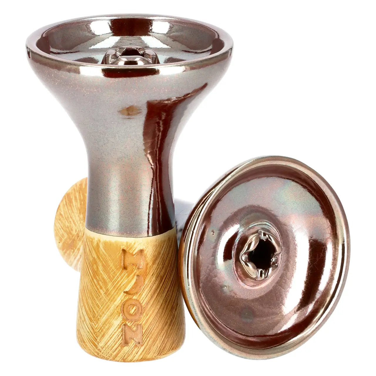 Moon Phunnel Red Gold Tabakkopf Einloch Moon Phunnel Tabakkopf Red Gold von Vorne