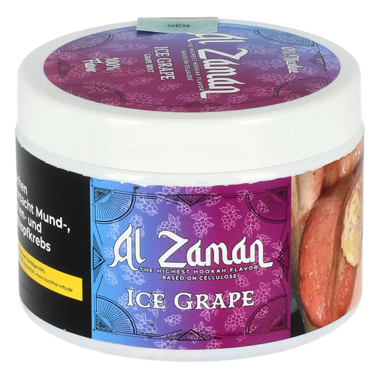 Al Zaman Traube Ice (Ice Grape) nikotinfreier Shisha Tabak, 200g Al Zaman Ice Grape Shisha Tabak Ersatz 200g