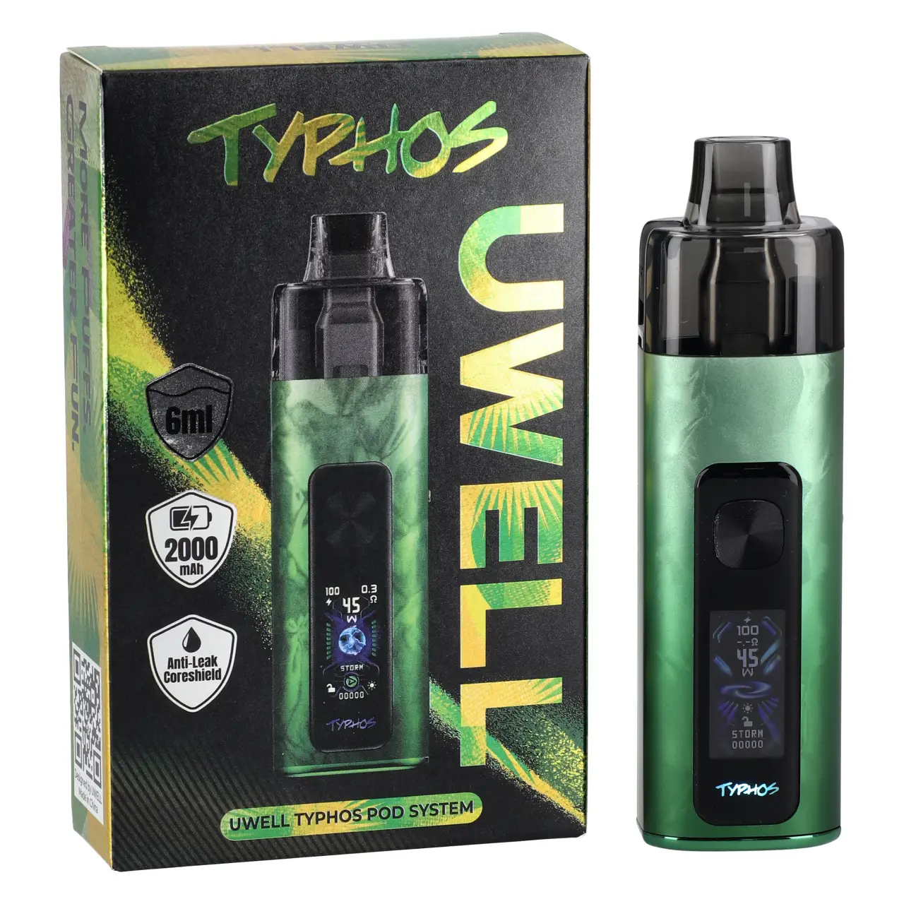 Uwell Typhos E-Zigarette - Polar Green - mit Verpackung