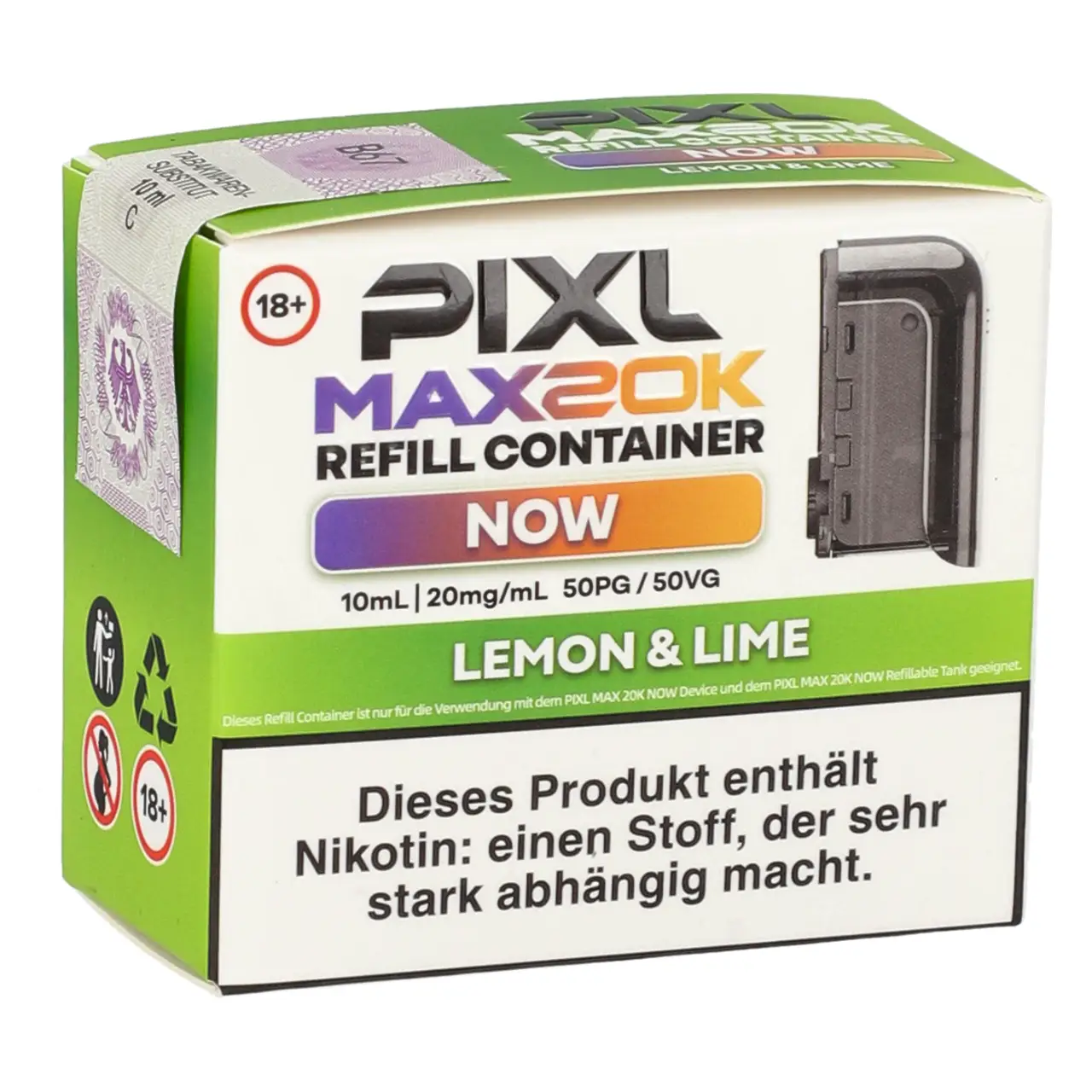Pixl Max 20K Now Refill Container Lemon & Lime