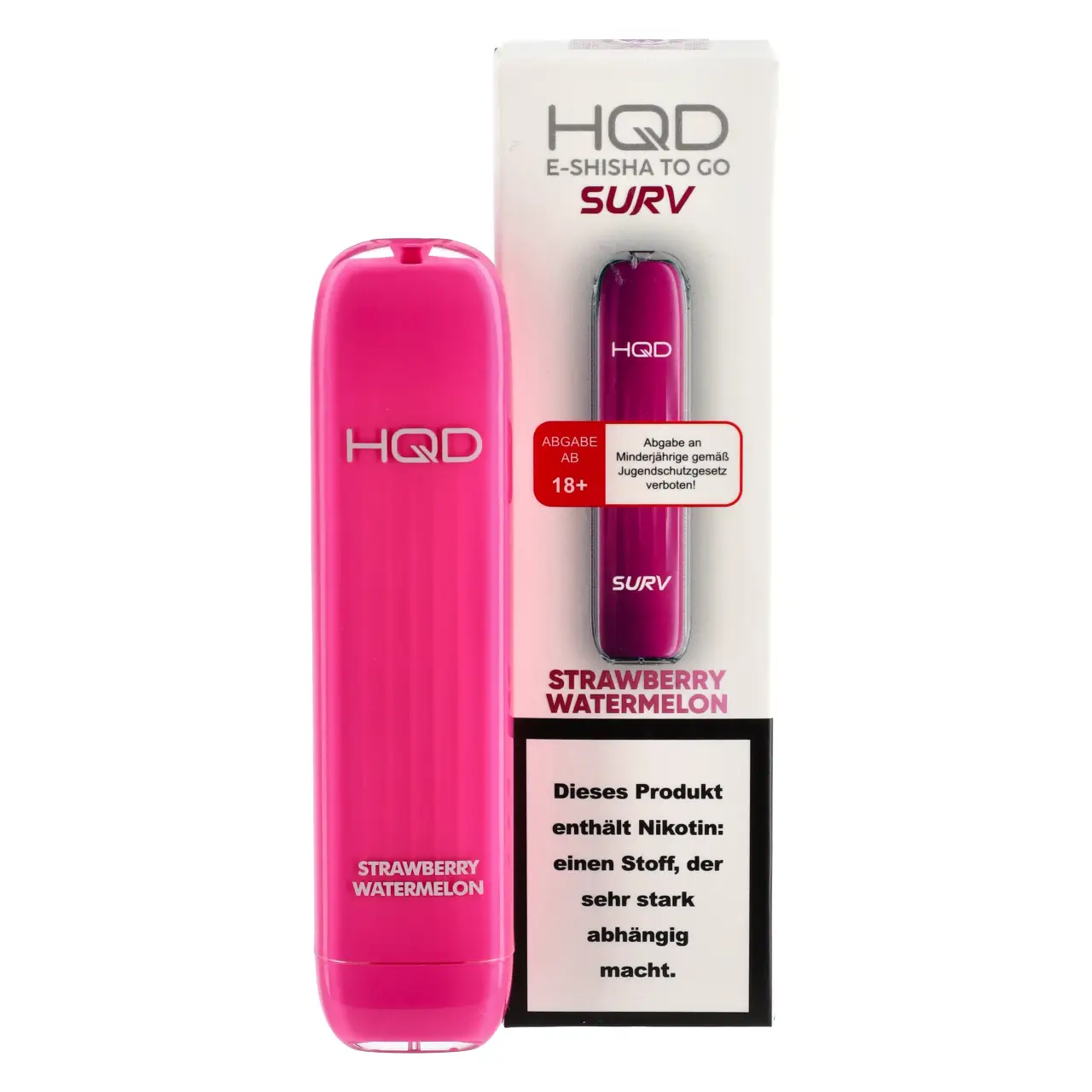 HQD Surv Erdbeere Wassermelone (Strawberry Watermelon) Einweg E-Shisha, 2ml Strawberry Watermelon - HQD Surv Einweg Vape