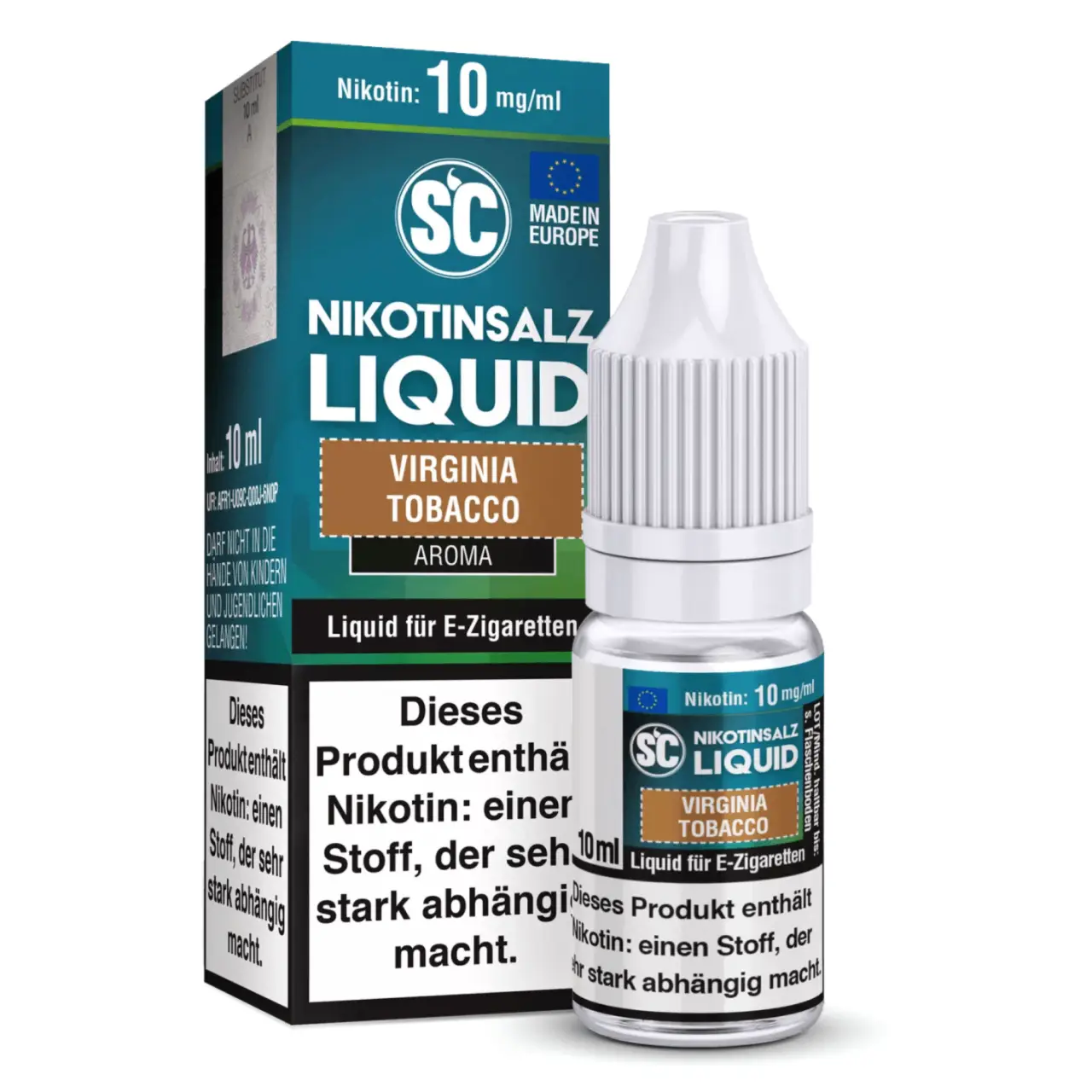 SC Virginia Tabak (Virginia Tobacco) Nikotinsalz Liquid, 10ml Virginia Tobacco - SC Nikotinsalz Liquid 10ml