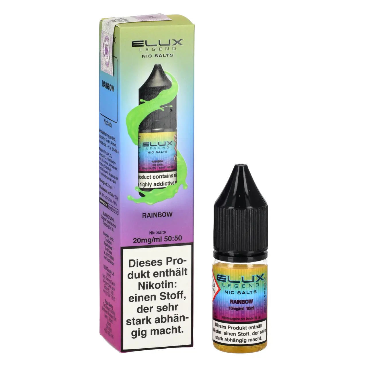 Elux Legend Tropisches Fruchtbonbon (Rainbow) Nikotinsalz Liquid, 10ml Elux Legend Rainbow - Nikotinsalz Liquid 10ml