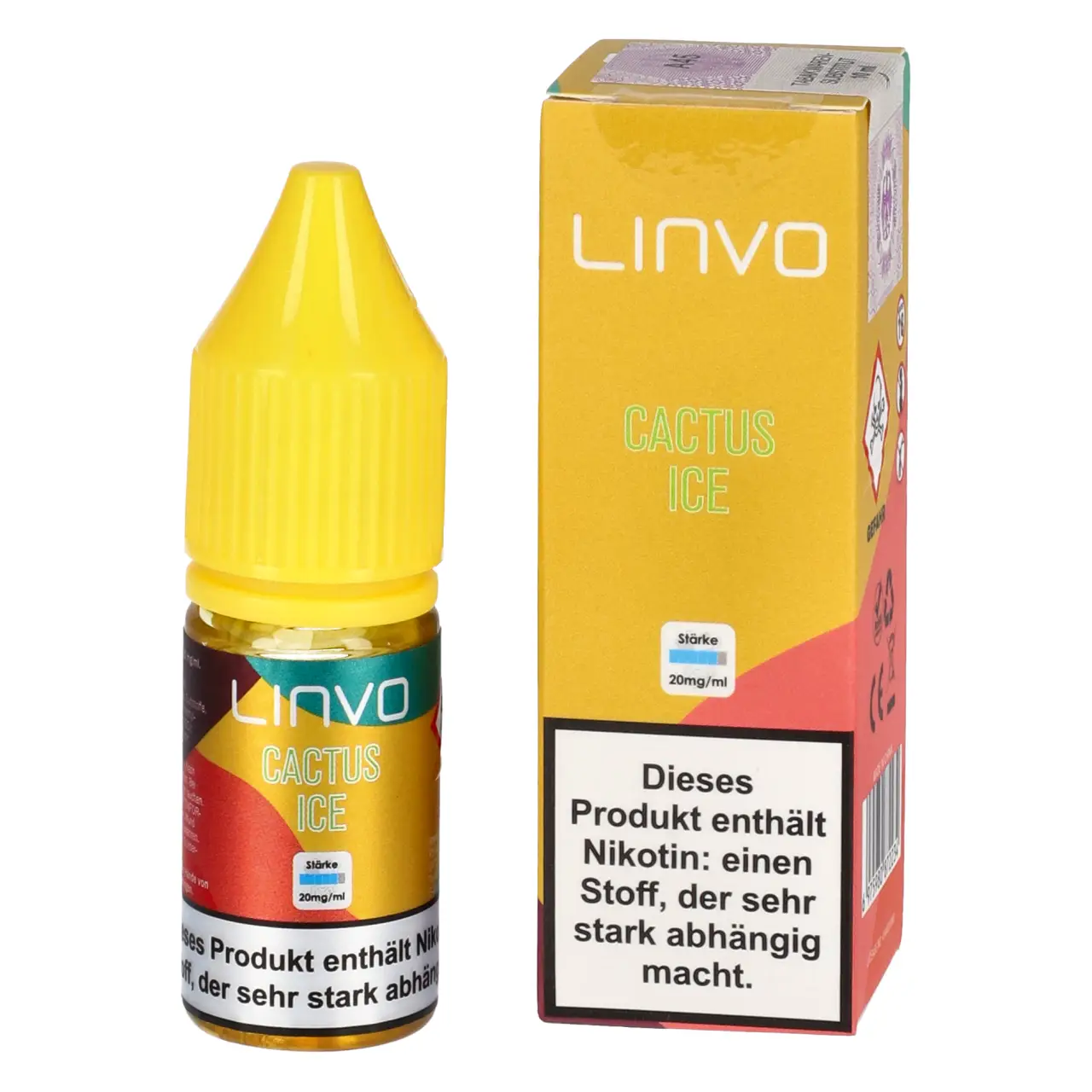 Linvo Liquid Kaktusfeige Ice (Cactus Ice) Nikotinsalz, 10ml Cactus Ice - Linvo Nikotinsalz Liquid für Mehrweg Vape - 10ml