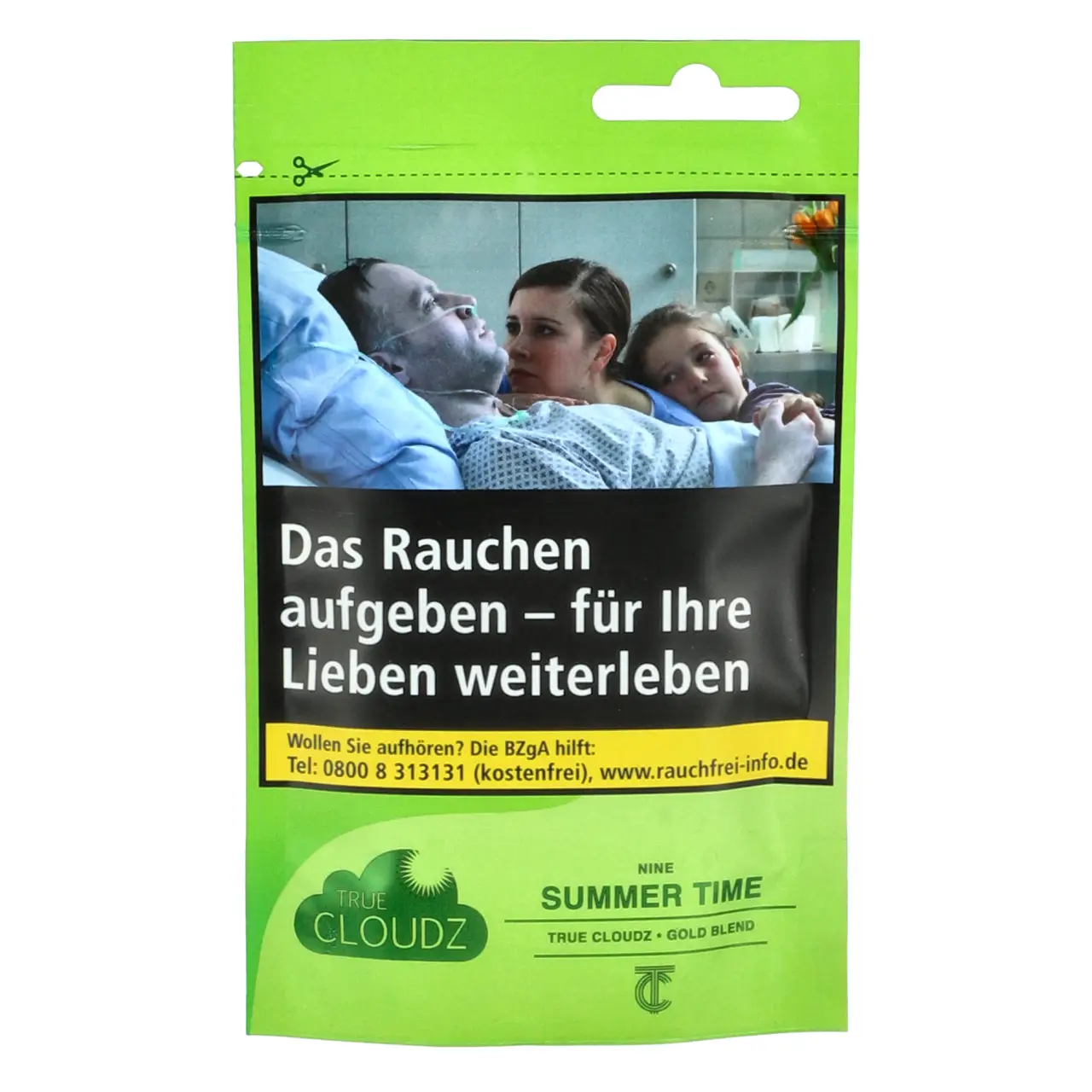True Cloudz Limette Ice (Nine / Summer Time) Gold Blend Shisha Tabak, 25g True Cloudz Gold Blend Shisha Tabak Summer Time - Limette Ice - 25g