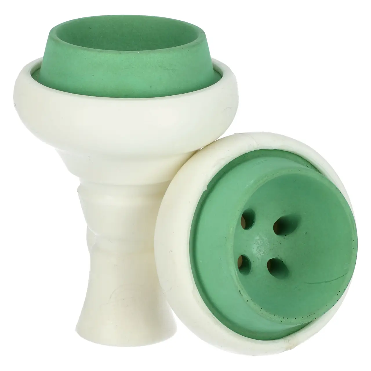 Silikon Tabakkopf Hydra Mehrloch, Weiß Kaya Silikon Tabakkopf Hydra Weiß von Vorne