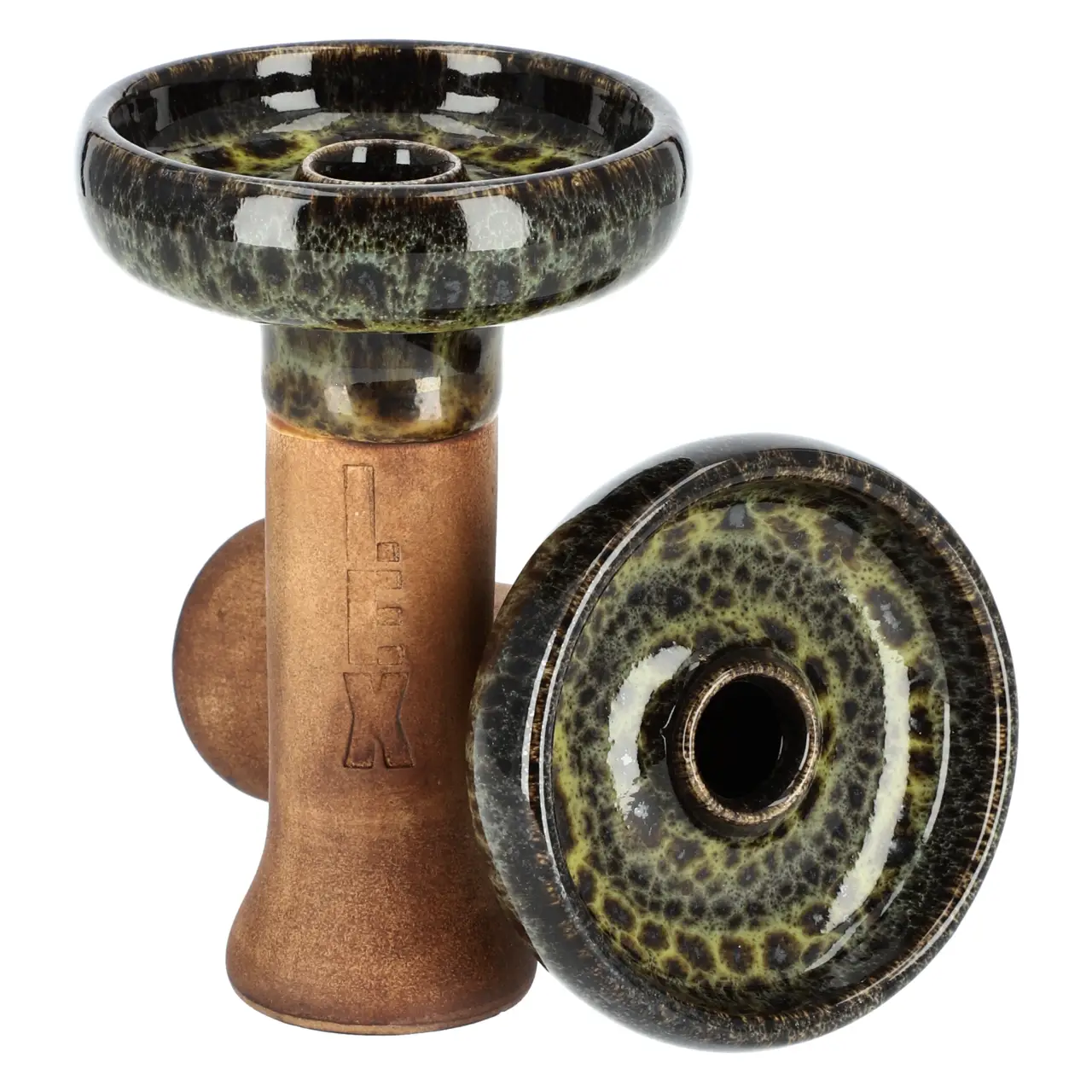 LEX Hookah Phunnel Cloud Tan - Crocodile Tabakkopf Einloch Lex Hookah Phunnel Cloud Tan Crocodile von Vorne