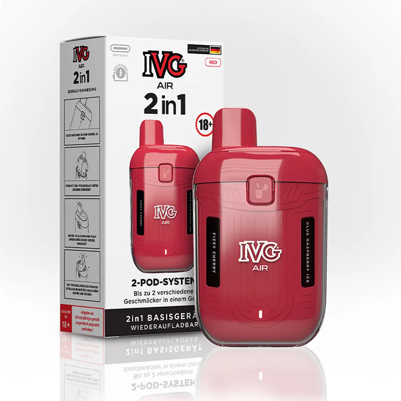 IVG Air 2in1 Basisgerät Red - mit Box