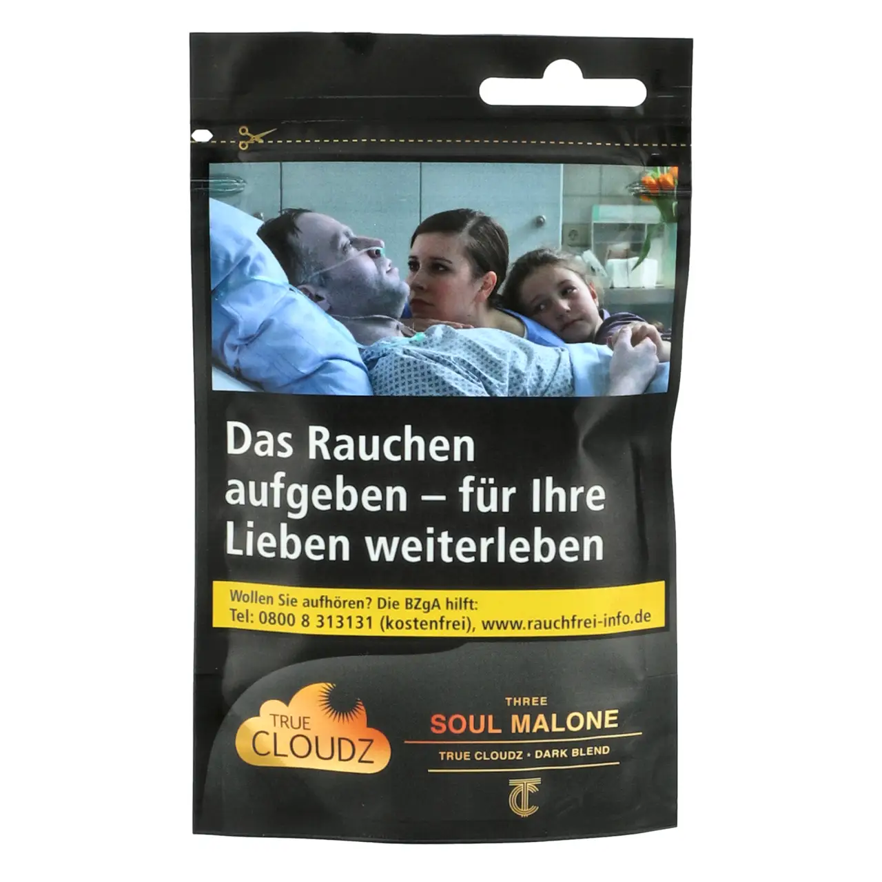True Cloudz Dark Blend Honigmelone Mango Limonade (Three / Soul Malone) Shisha Tabak, 25g True Cloudz Dark Blend Shisha Tabak Soul Malone - Honigmelone Mango - 25g