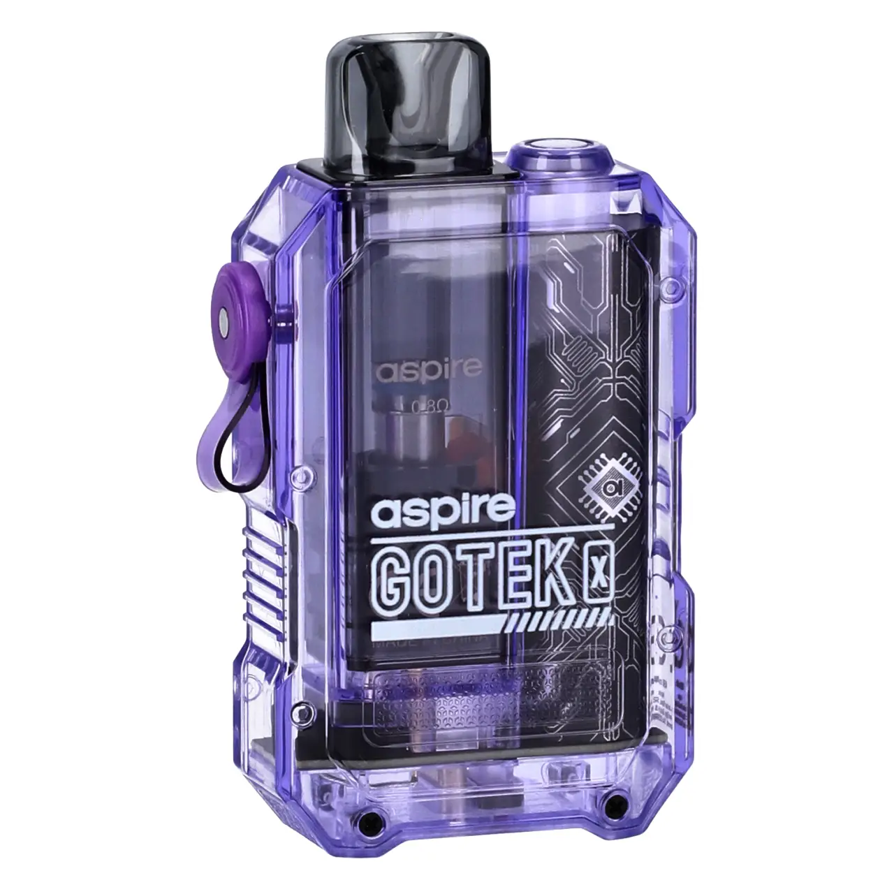 Aspire Gotek X E-Zigarette Transparent Violet - vorne