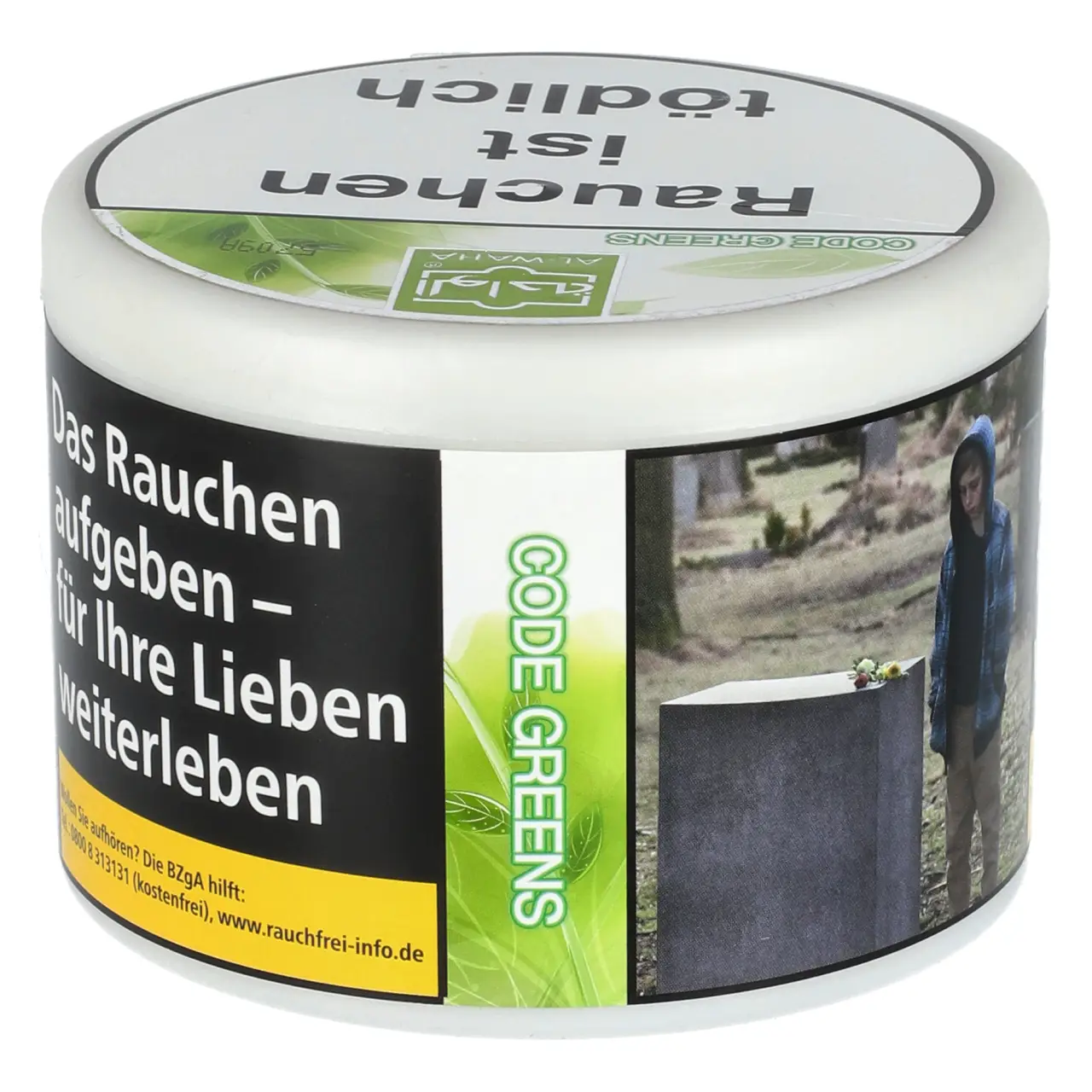 Al Waha Minze (Code Green) Shisha Tabak, 200g Al Waha Code Greens Shisha Tabak - Minze - 200g Dose