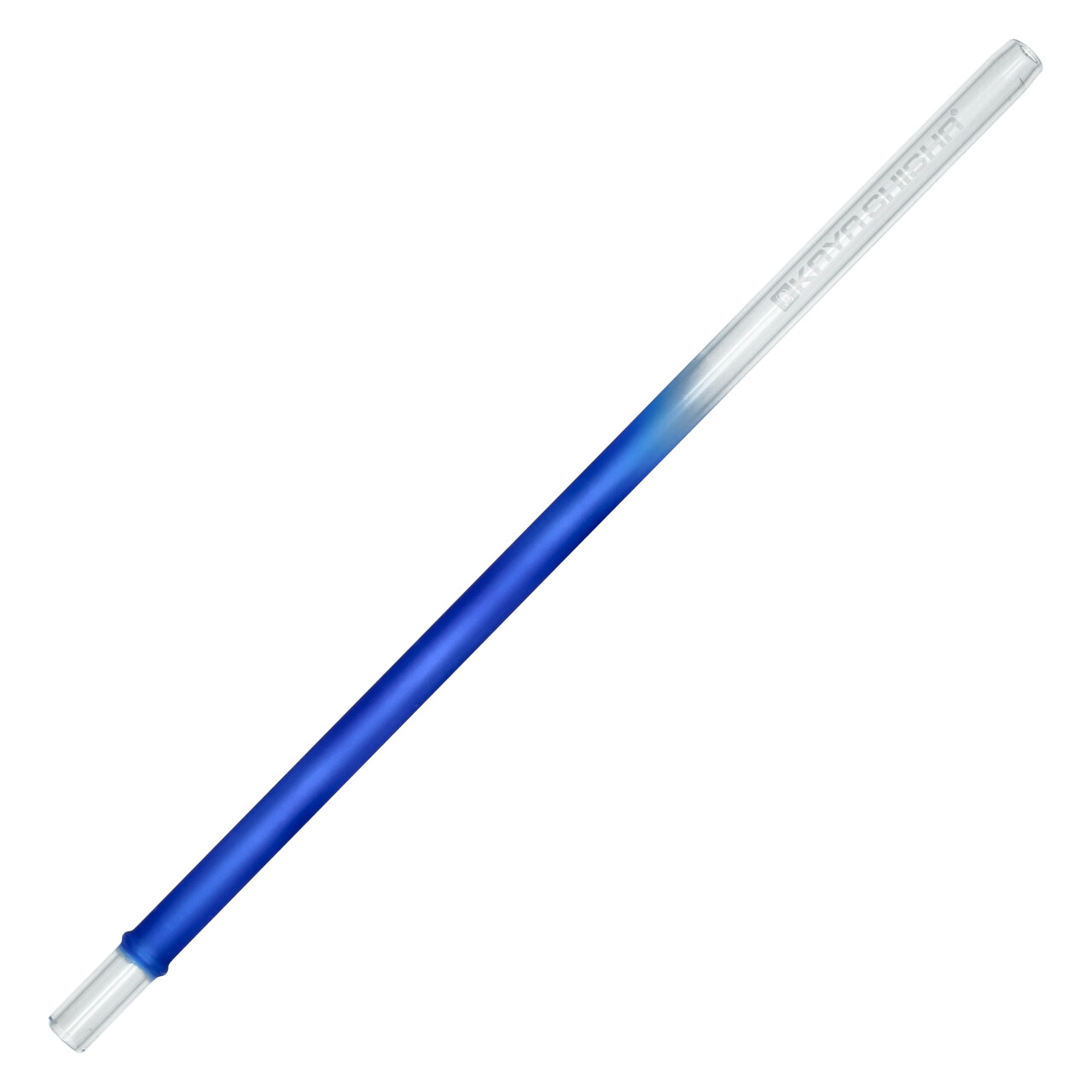 Glas-Mundstück Slight Line XL Color Blau, 37 cm