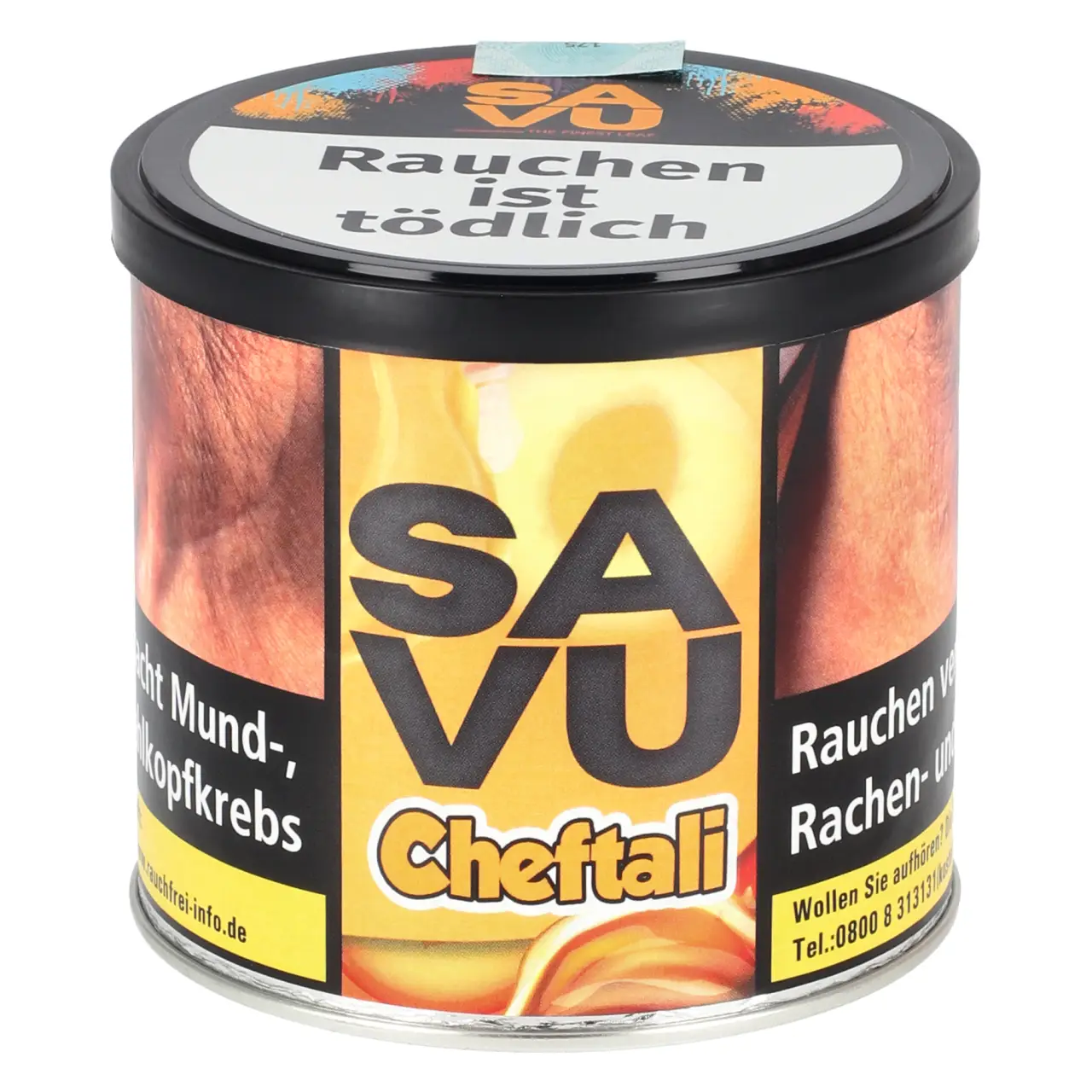 SAVU Tabak Cheftali - süßer Pfirsichsaft - Shisha Tabak 200g Savu Cheftali Shisha Tabak 200g