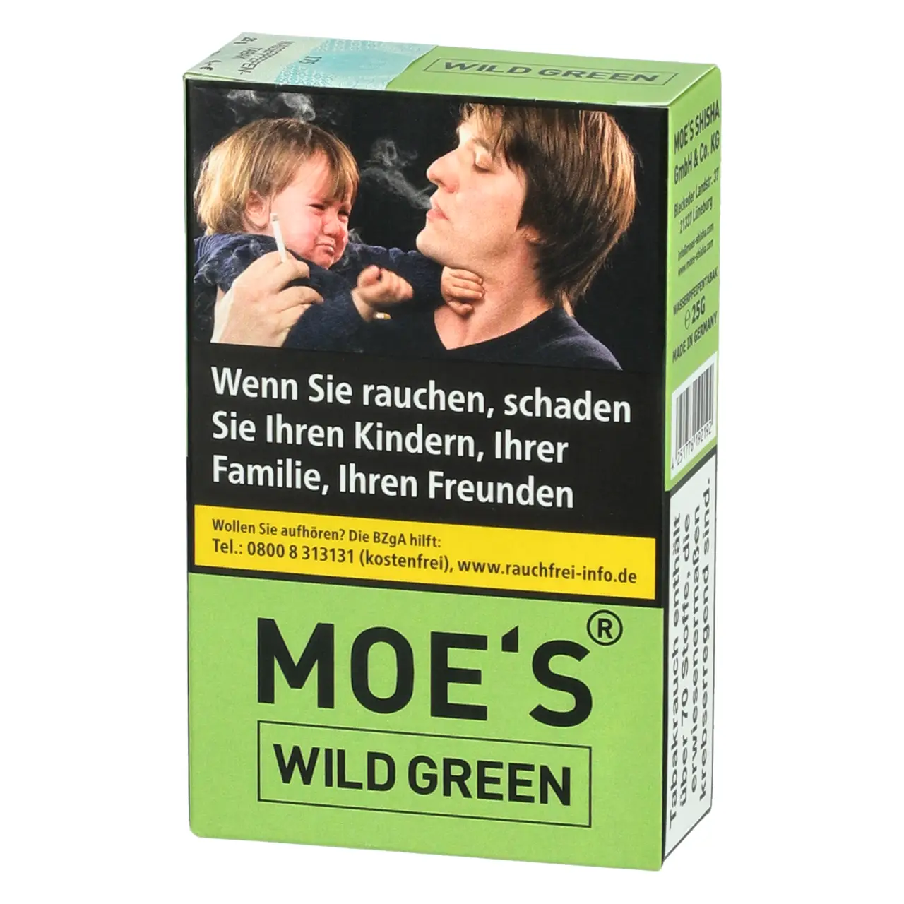 Moe´s Shisha Tabak Wild Green - Kiwi Maracuja - 25g