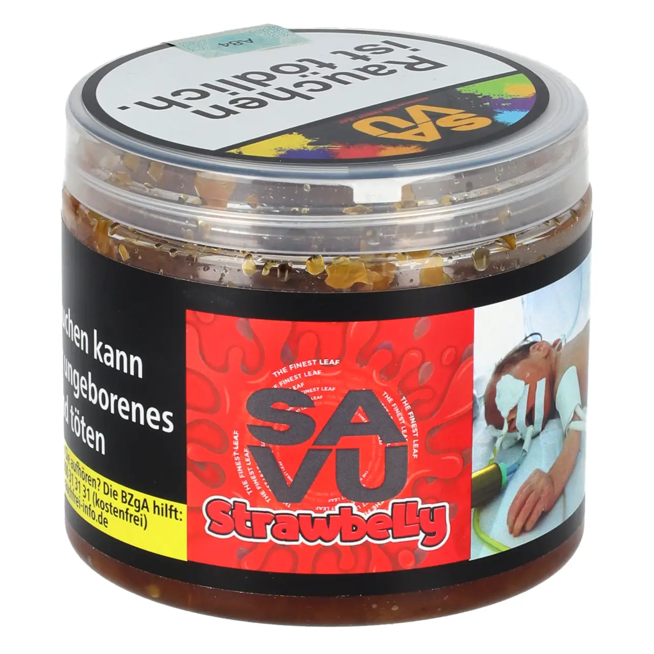 SAVU Tabak Strawbelly - Erdbeere Fruchtgummi - Shisha Tabak 200g SAVU Strawbelly Shisha Tabak - 200g Dose