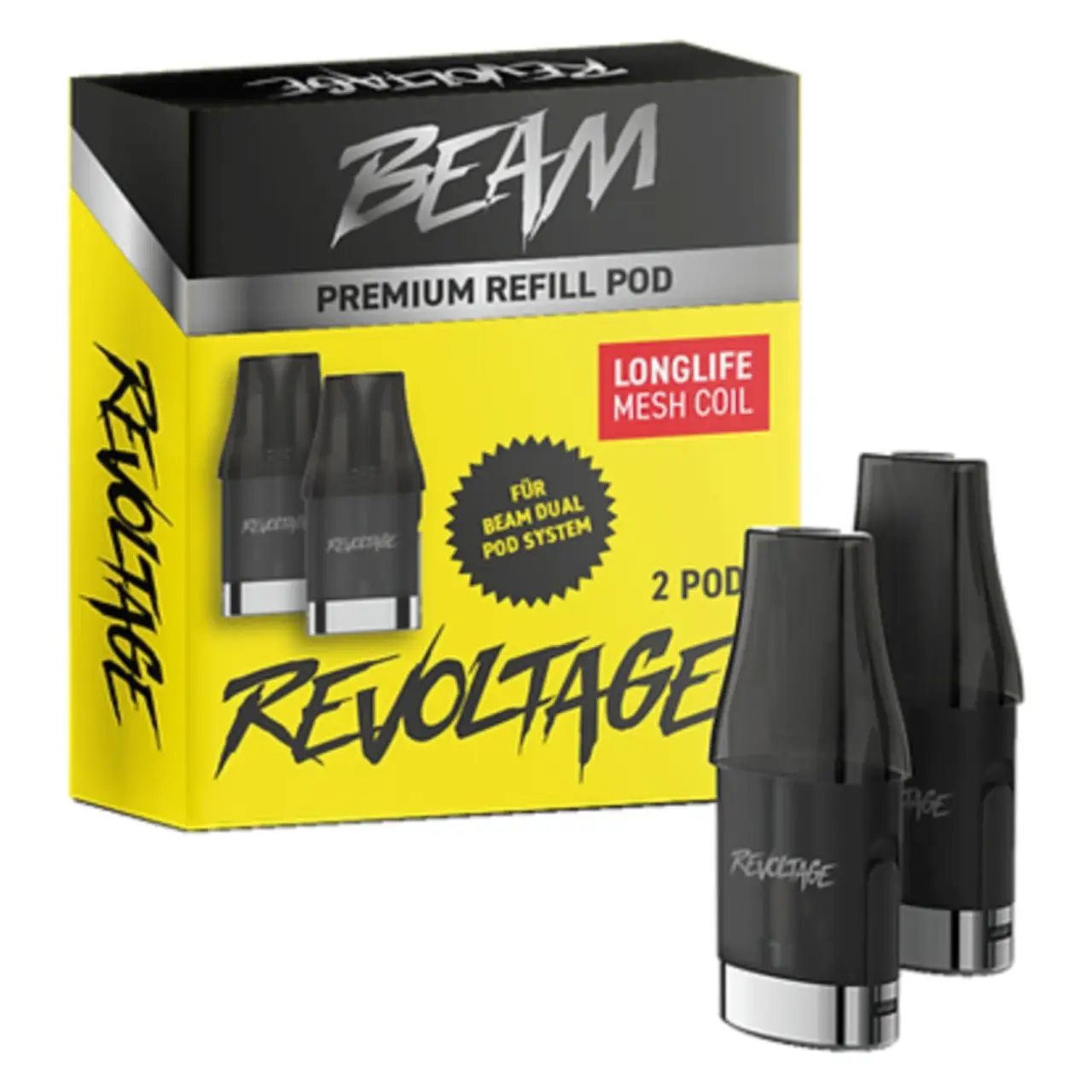 Revoltage Beam ReFill Pods für Dual Pod System, 2er Packung Revoltage Beam Refill Pods für Dual Pod System - im 2er Pack