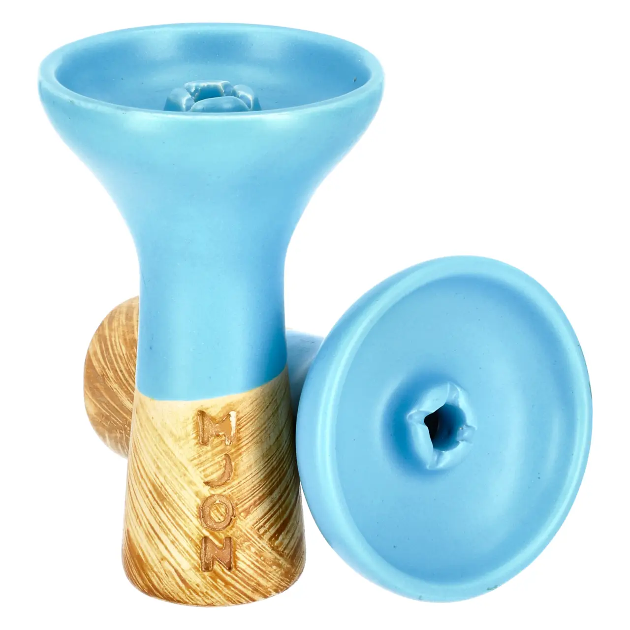 Moon Phunnel Matt Blue Tabakkopf Einloch Moon Phunnel Tabakkopf Matt Blue von Vorne