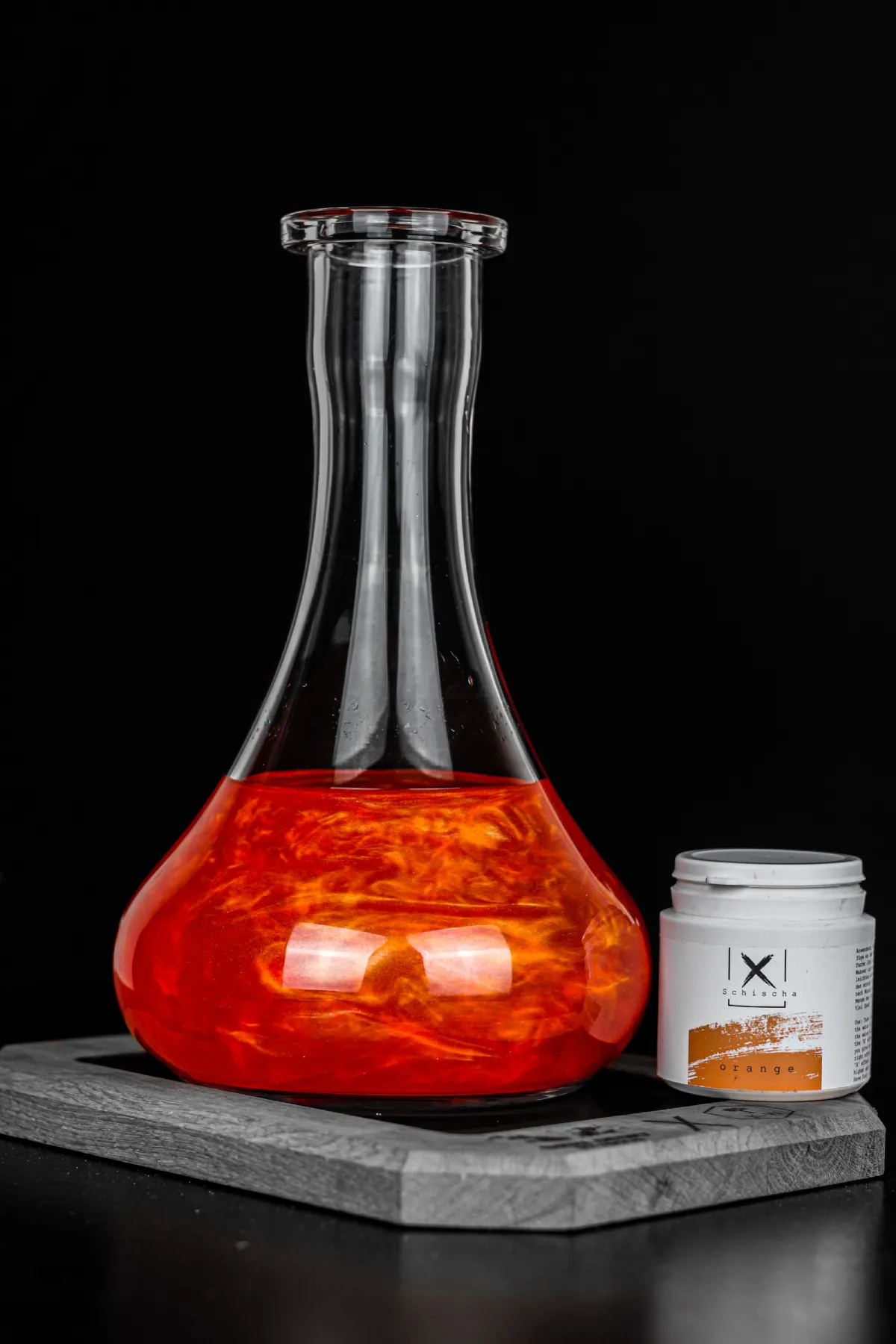 Xschischa Farbpulver Sparkle Orange Beispiel