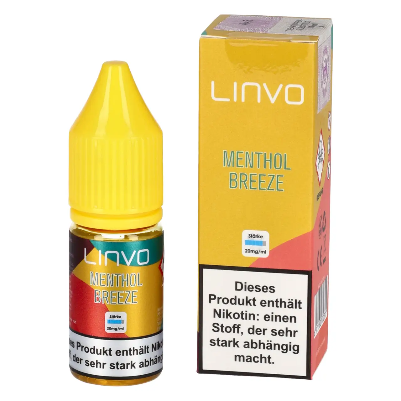 Linvo Liquid Menthol (Menthol Breeze) Nikotinsalz, 10ml Menthol Breeze - Linvo Nikotinsalz Liquid für Mehrweg Vape - 10ml