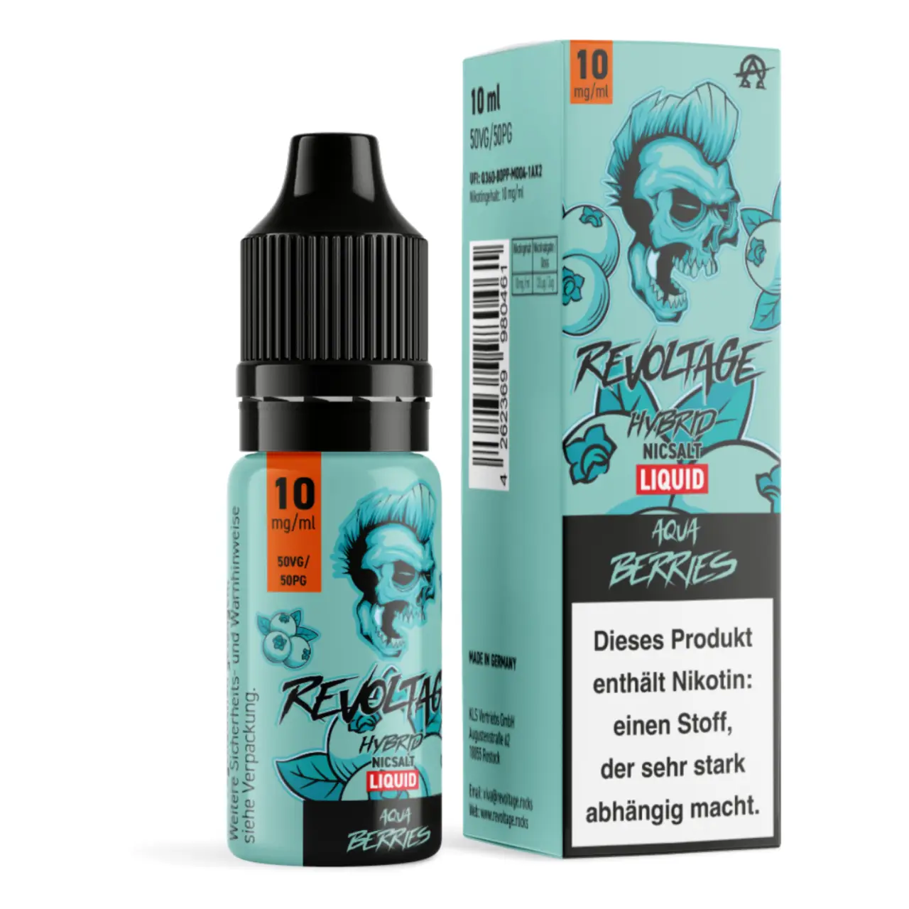 Aqua Berries - Revoltage Hybrid Nicsalt Liquid 10ml