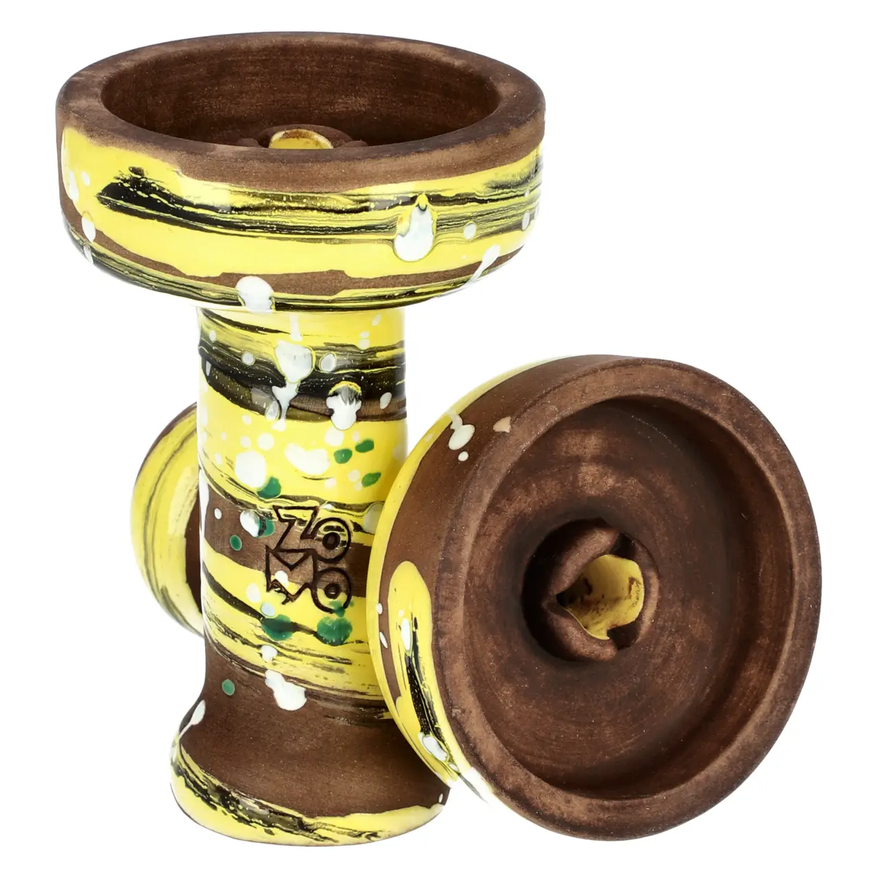 Kong Phunnel Zomo Edition Clay Bumblebee Tabakkopf Einloch Kong Phunnel Zomo Edition Clay Bumblebee von Vorne