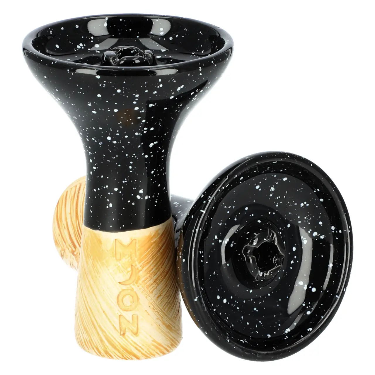 Moon Phunnel Black Space Tabakkopf Einloch Moon Phunnel Tabakkopf Black Space von Vorne