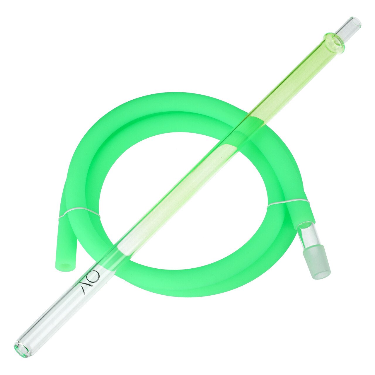 SHWD14262 AO Schlauchset XL Glas Grün Colored Round, ca. 1,90 Meter lang