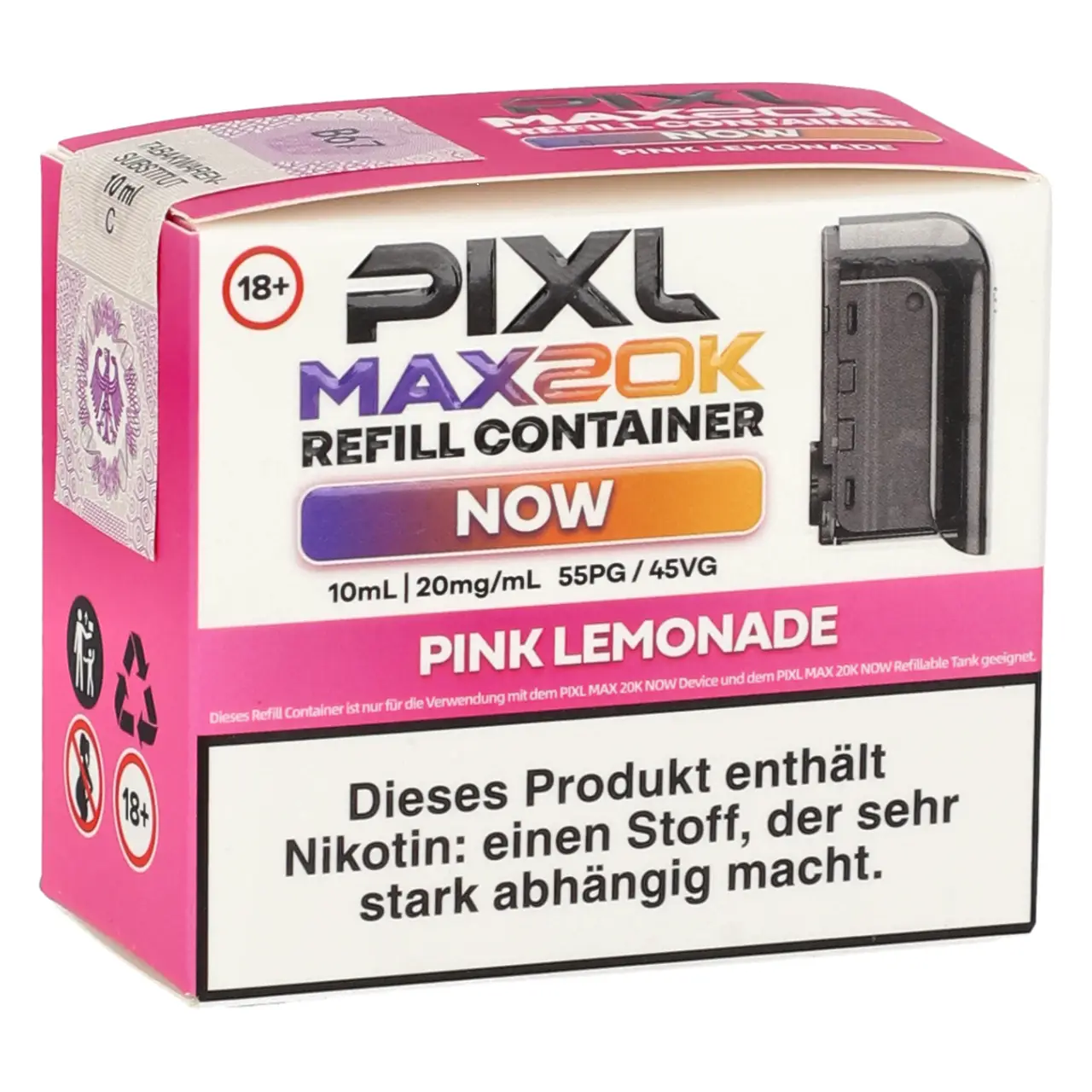 Pixl Max 20K Now Refill Container Pink Lemonade