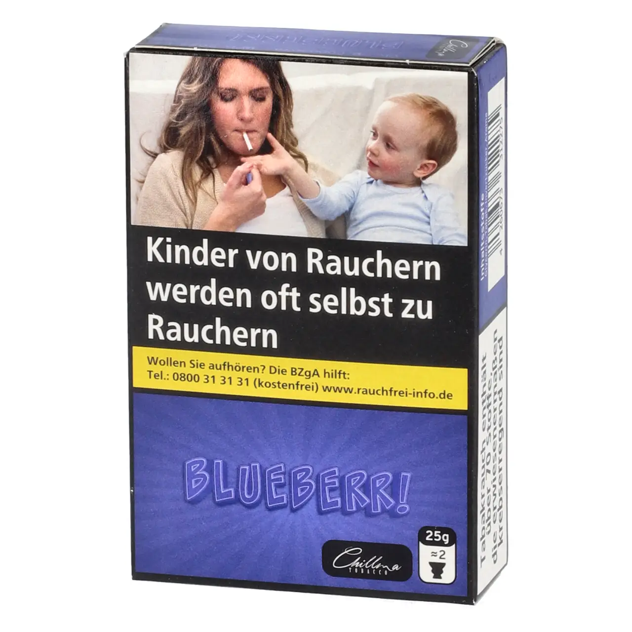 Chillma Blaubeere (Blueberr!) Shisha Tabak, 25g Chillma Shisha Tabak Blueberr! - Blaubeere - 25g