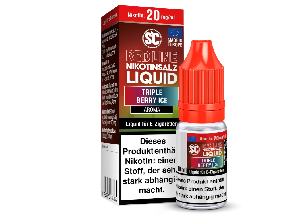 SC Red Line Beerenmix ice (Triple Berry Ice) Nikotinsalz Liquid, 10ml SC Red Line Triple Berry Ice Liquid