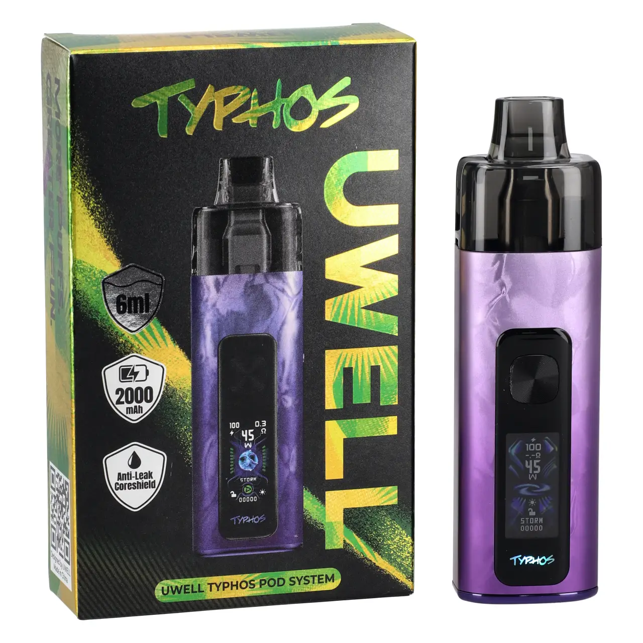 Uwell Typhos E-Zigarette - Polar Purple - mit Verpackung