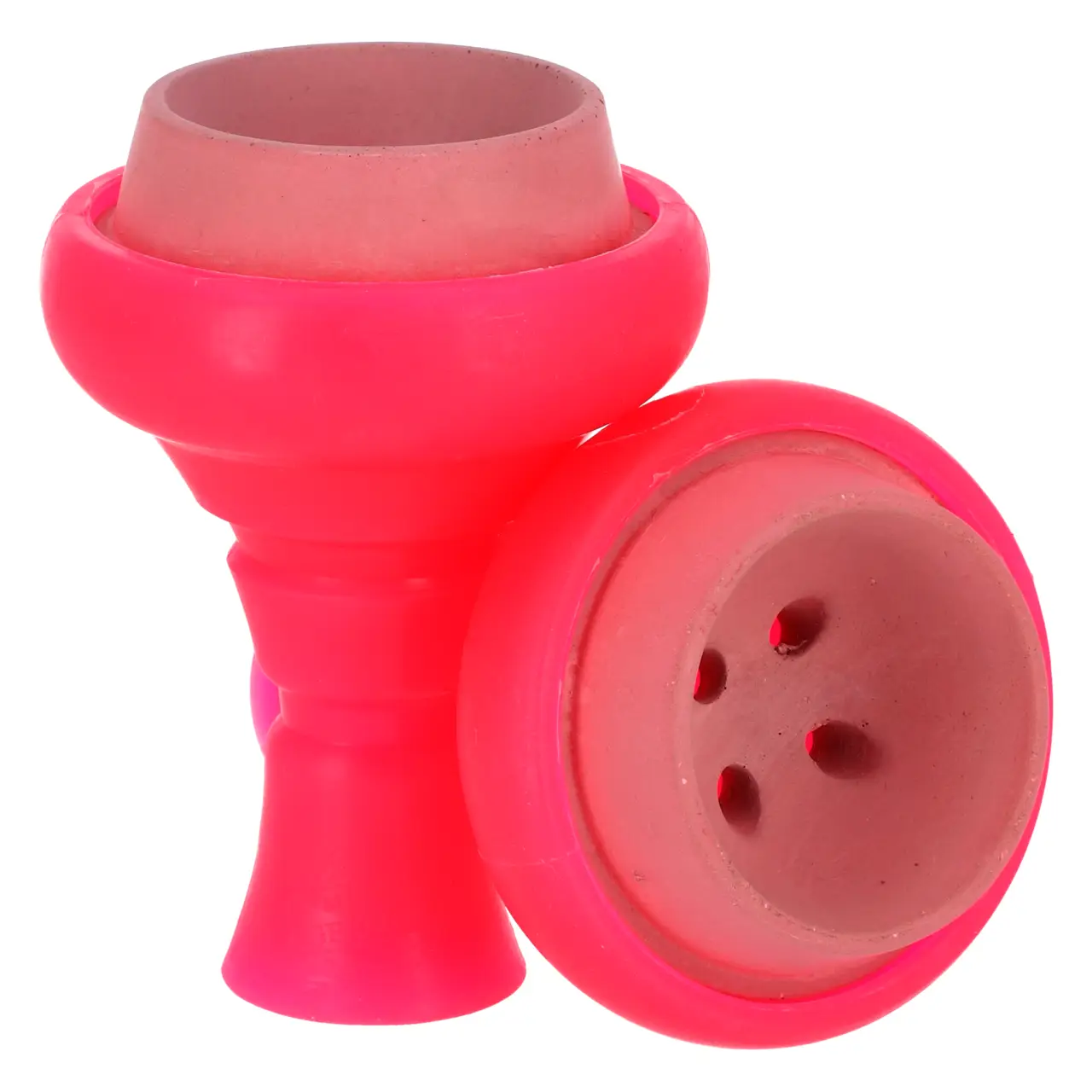 Silikon Tabakkopf Hydra Mehrloch, Pink Kaya Silikon Tabakkopf Hydra Pink von Vorne
