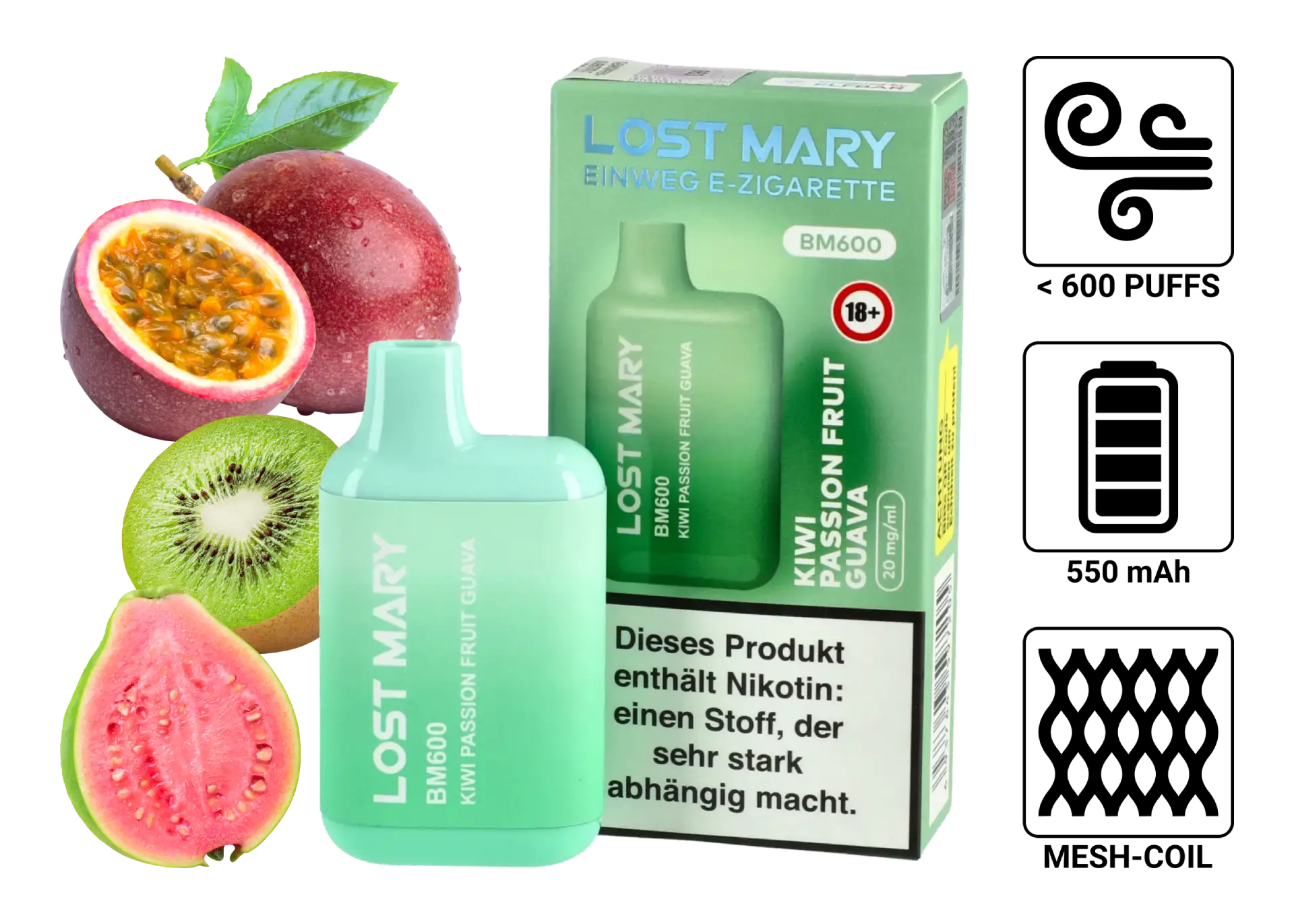 Lost Mary Vape Kiwi Passion Fruit Guava