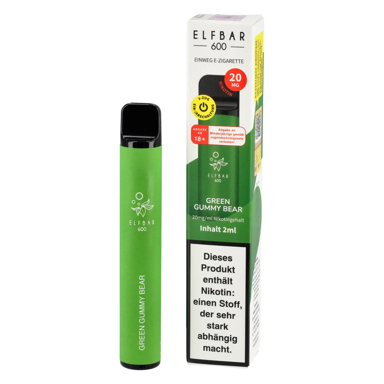 Green Gummy Bear - Elfbar 600 Einweg Vape